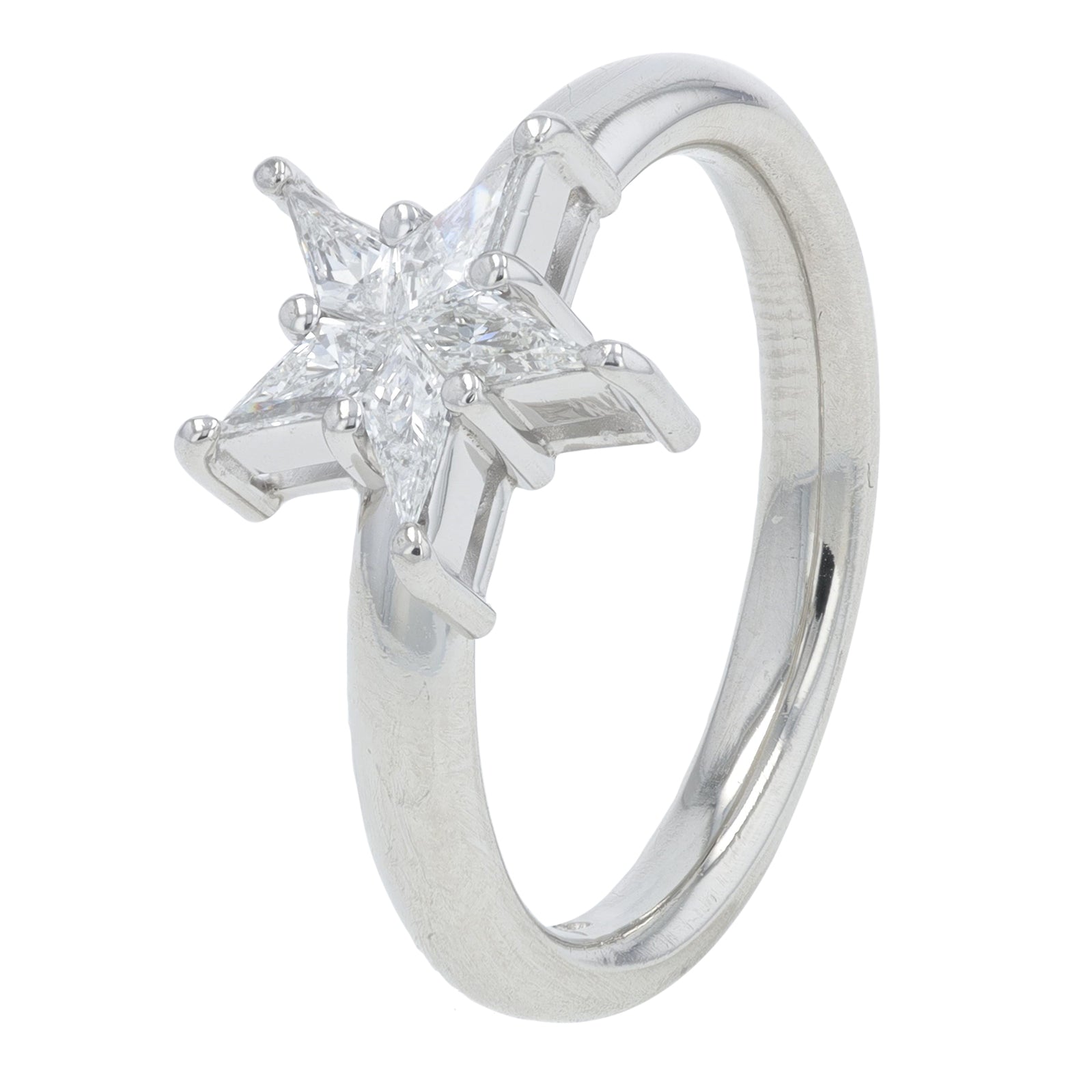 PT900 .32 CTW Diamond Star Ring