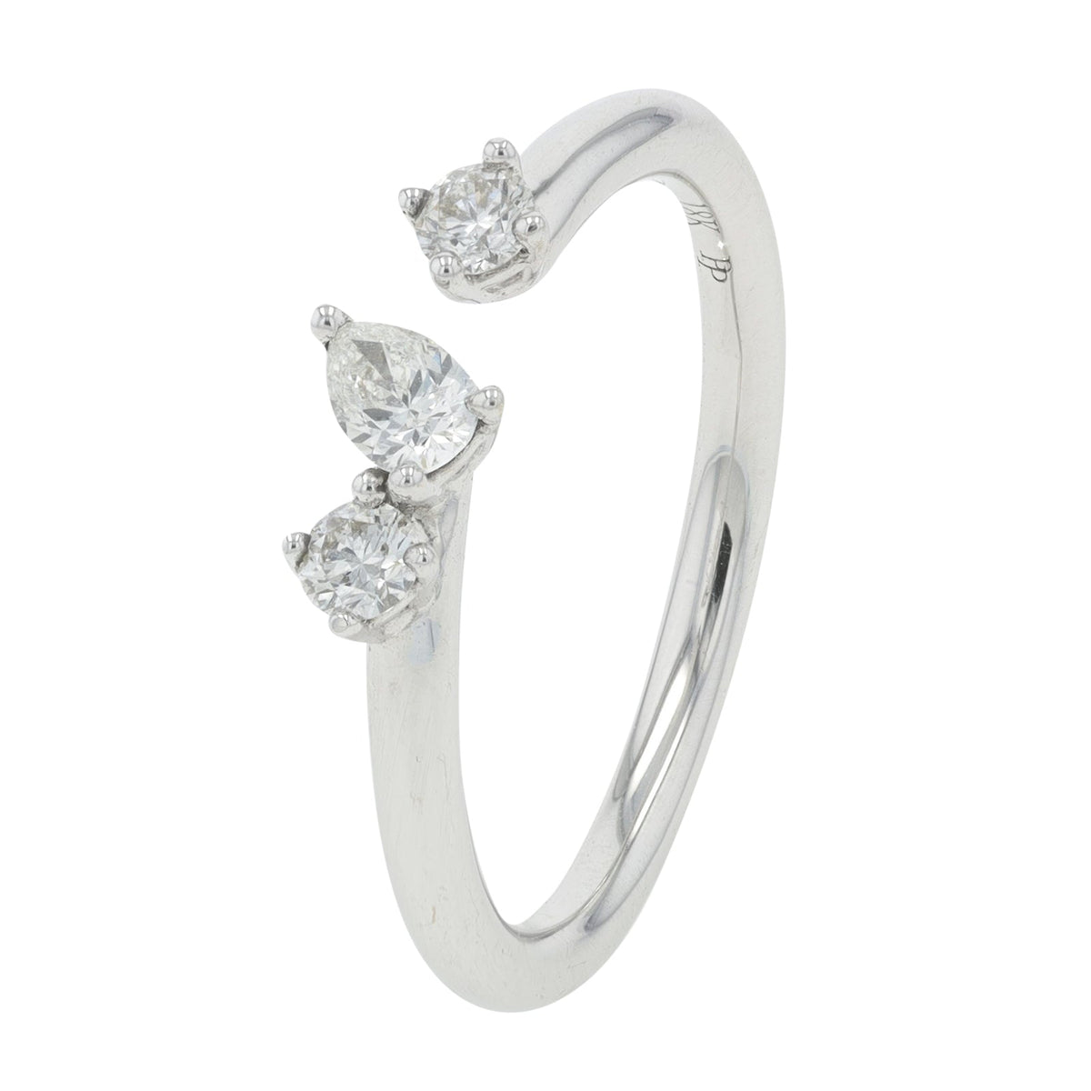 18K WG Penny Preville .27 CT Diamond Cuff Ring