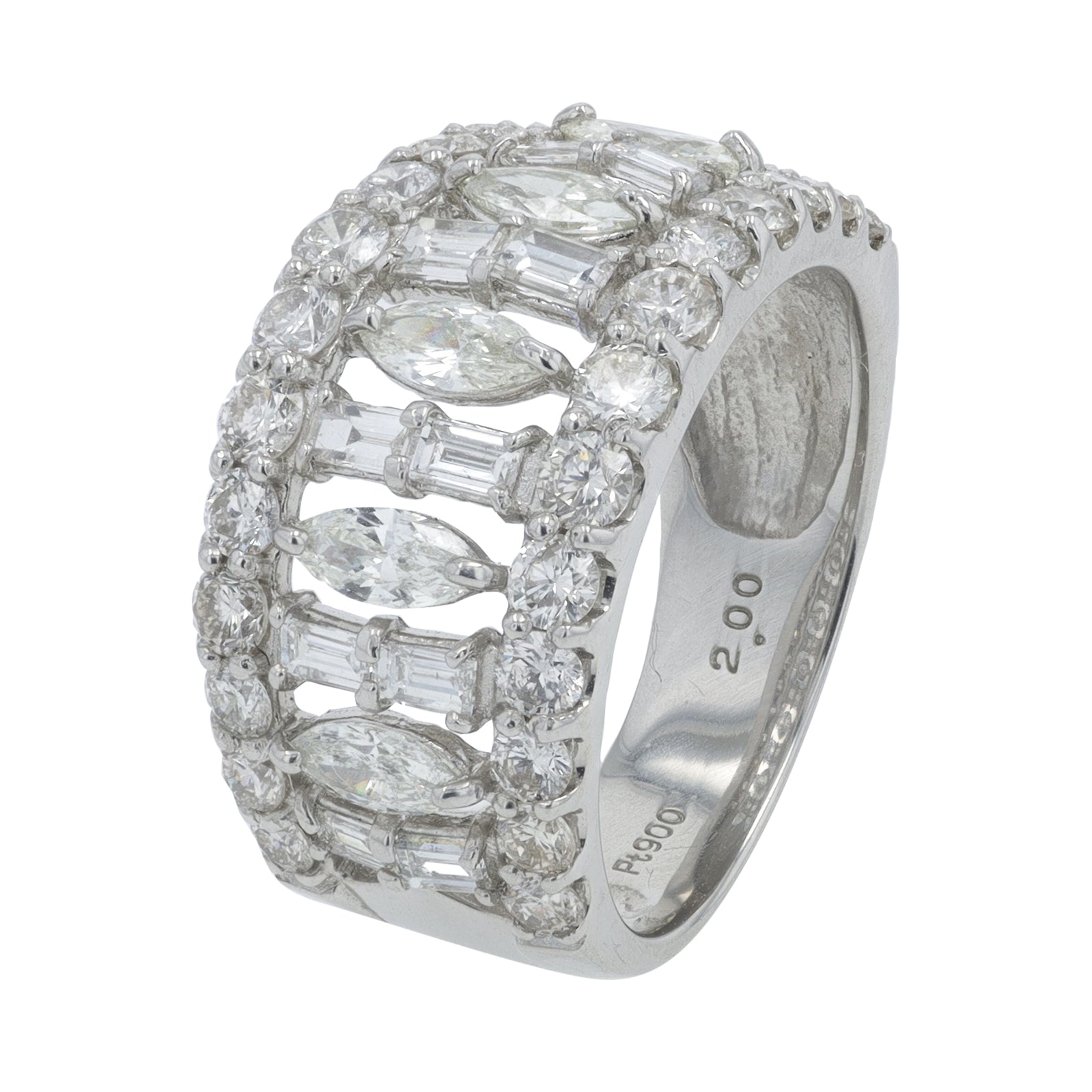 PT900 2 CTW Diamond Ring