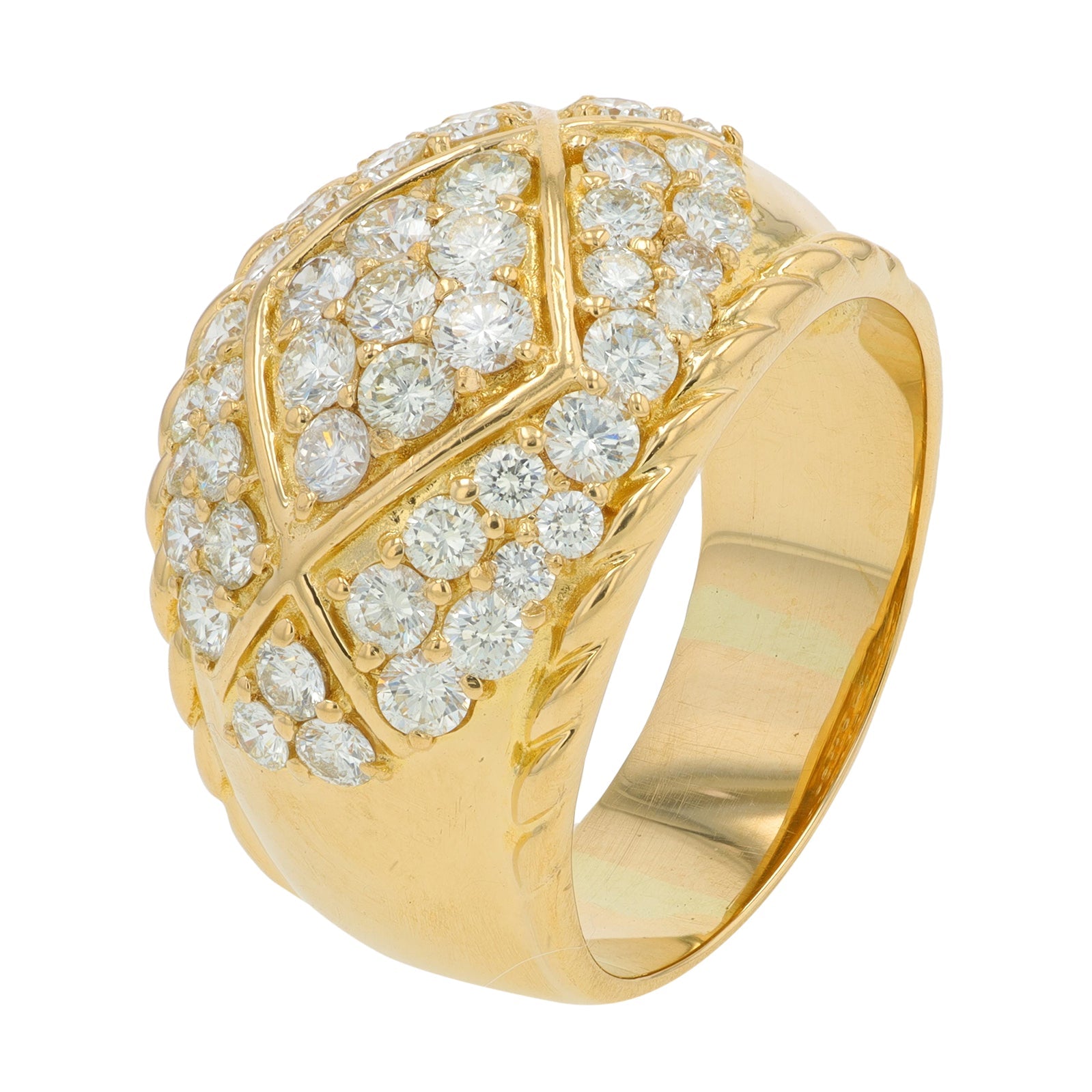 18K YG 2 CT Diamond Ring