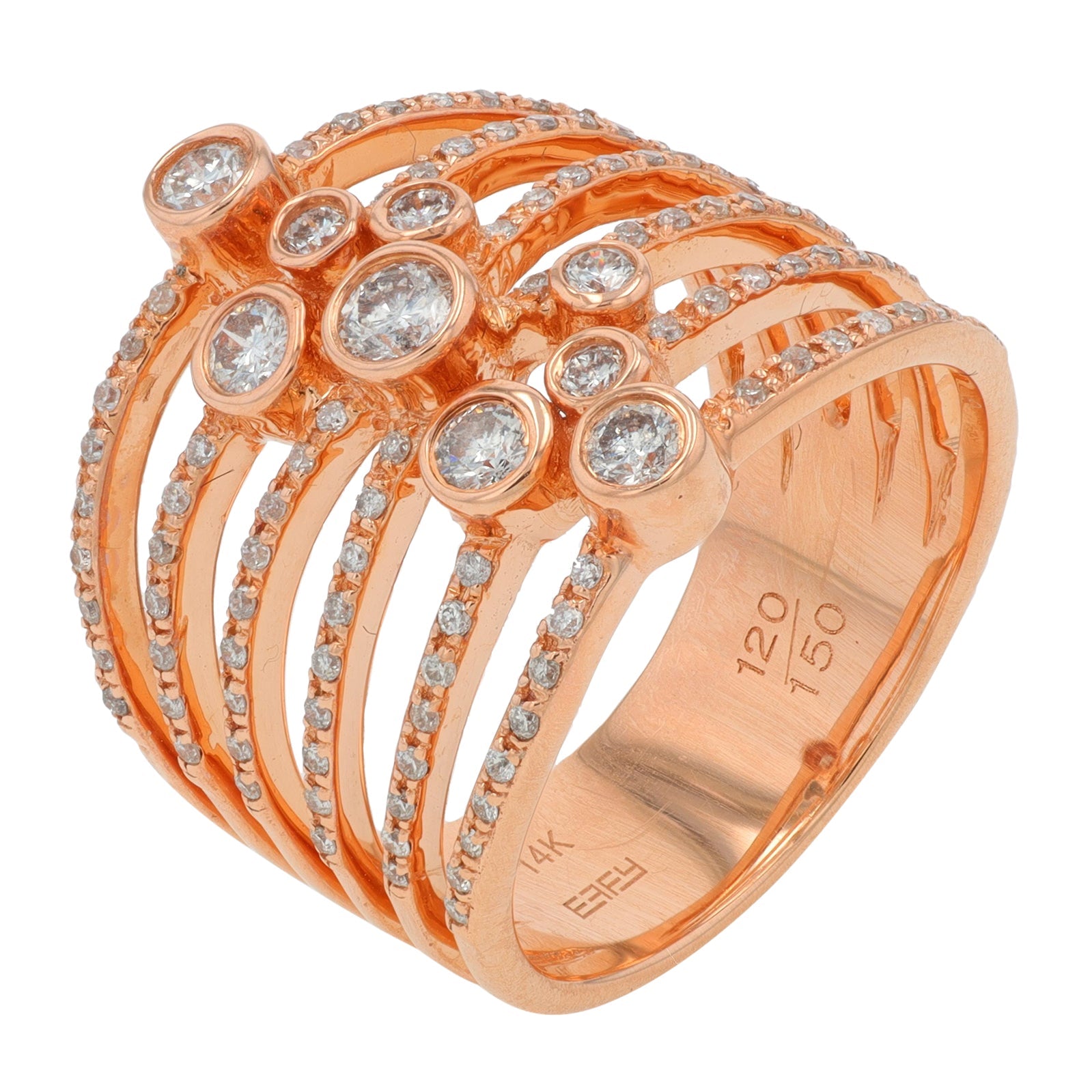 14K EFFY RG 0.72 CT Diamond Ring