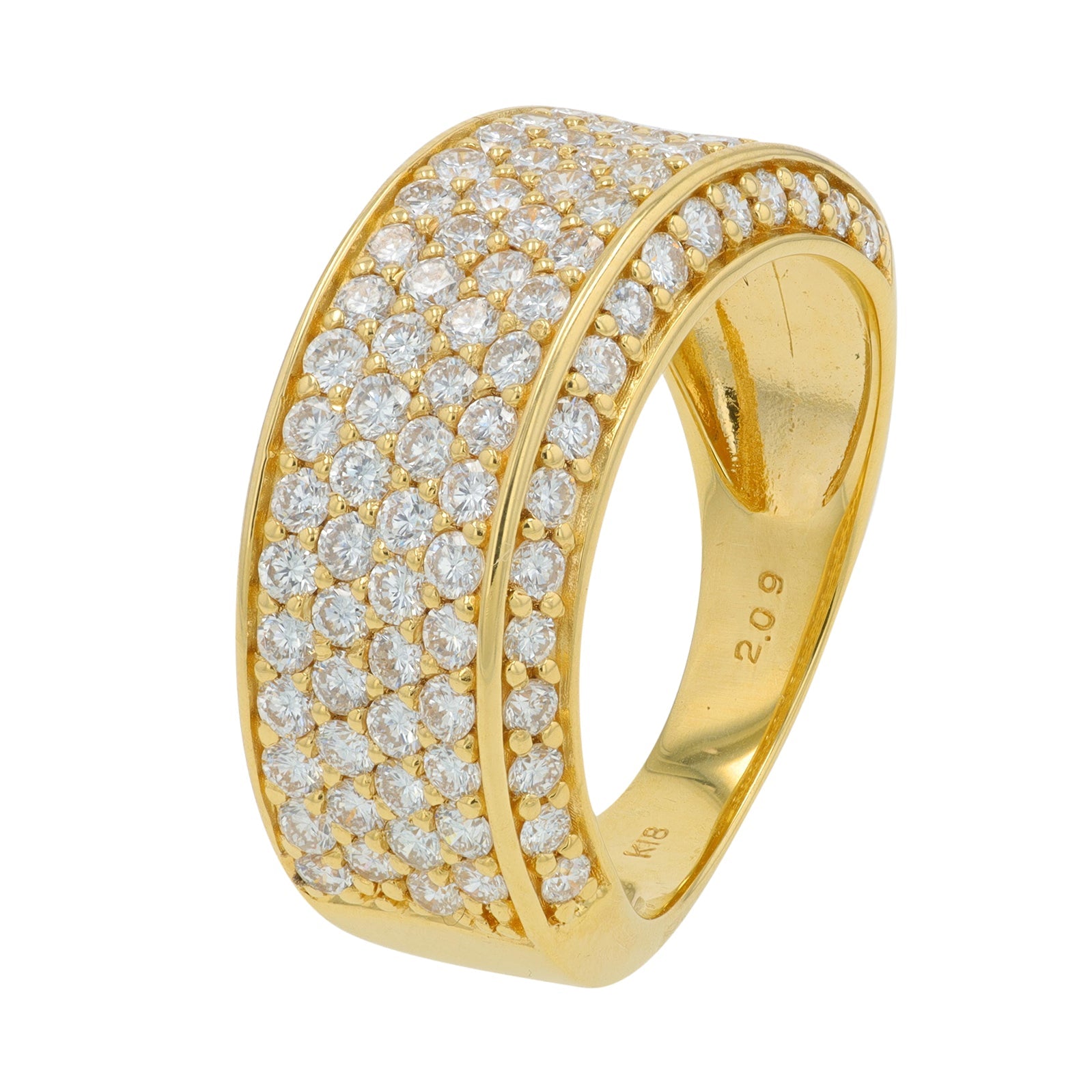 18K YG 2.09 CT Diamond Ring