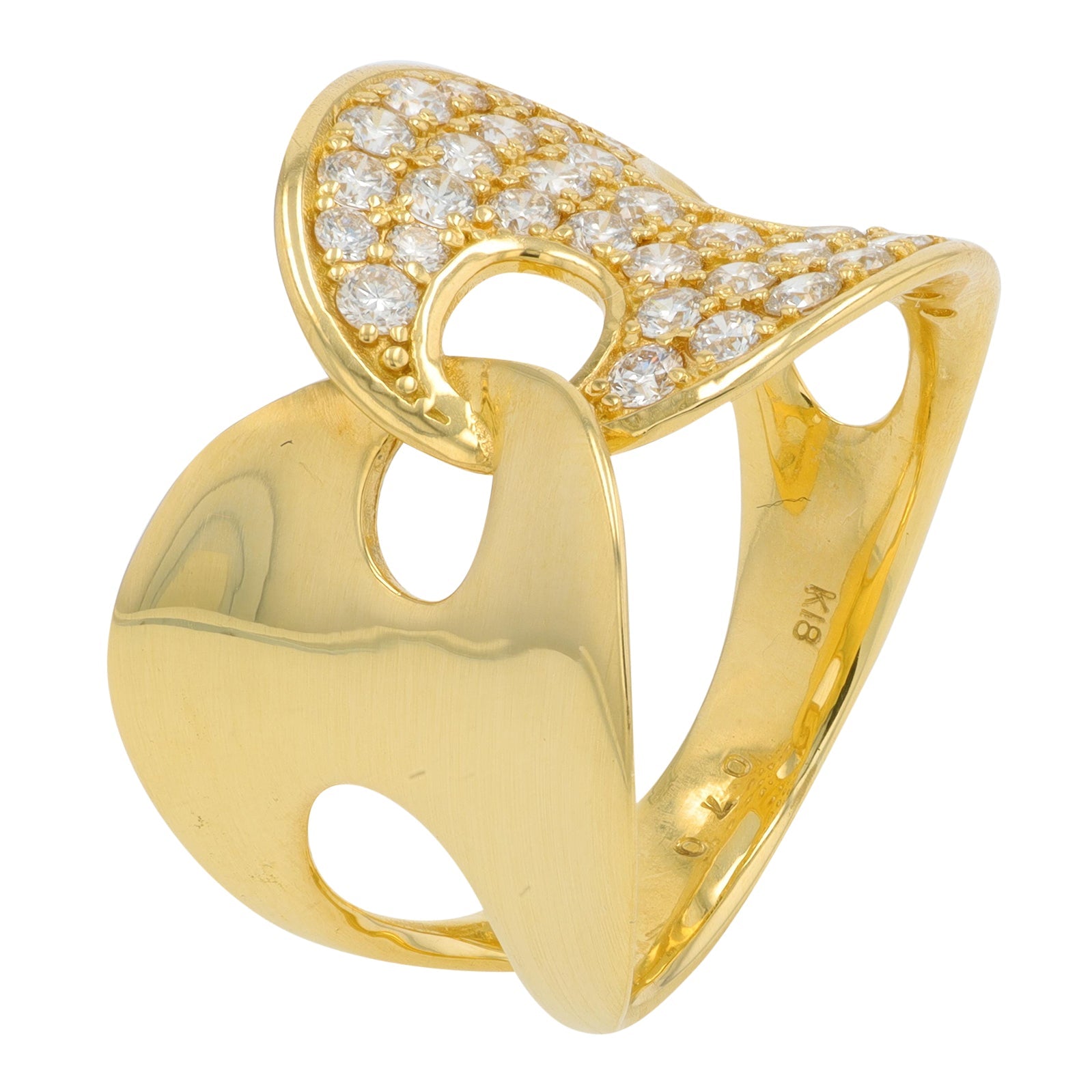18K YG .70 CT Diamond Ring