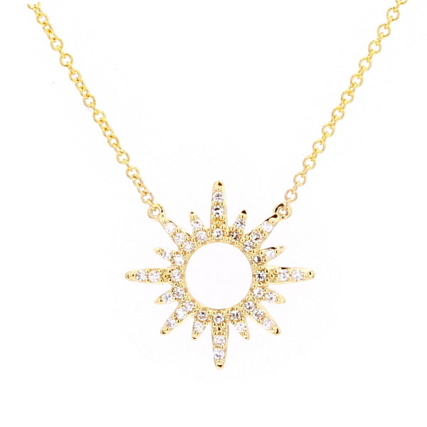 10K YG Sunburst Necklace<p><strong>$85</p></strong>