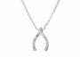 14K EFFY WG Diamond Wishbone Necklace