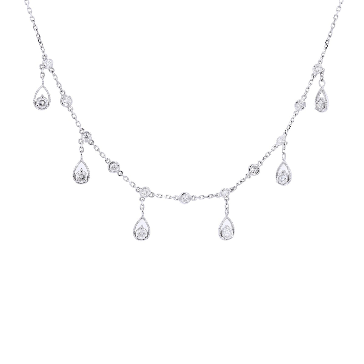 14K WG 1 CTW Diamond Necklace
