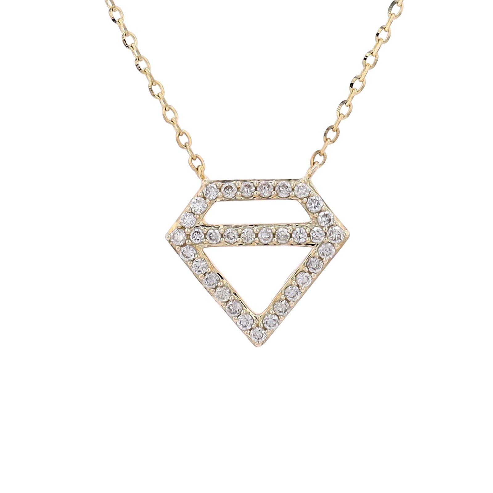 14K Diamond Shape Necklace<p><strong>More Colors Available</p></strong>
