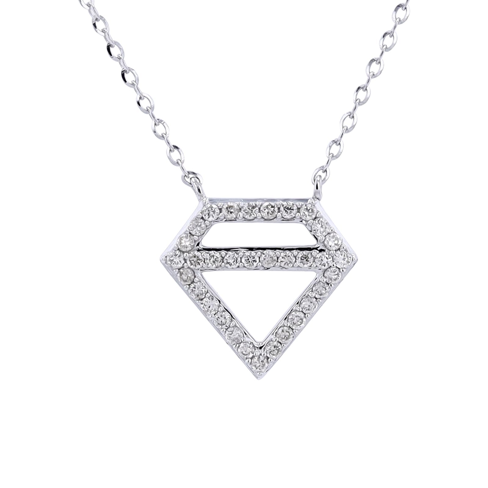 14K Diamond Shape Necklace<p><strong>More Colors Available</p></strong>