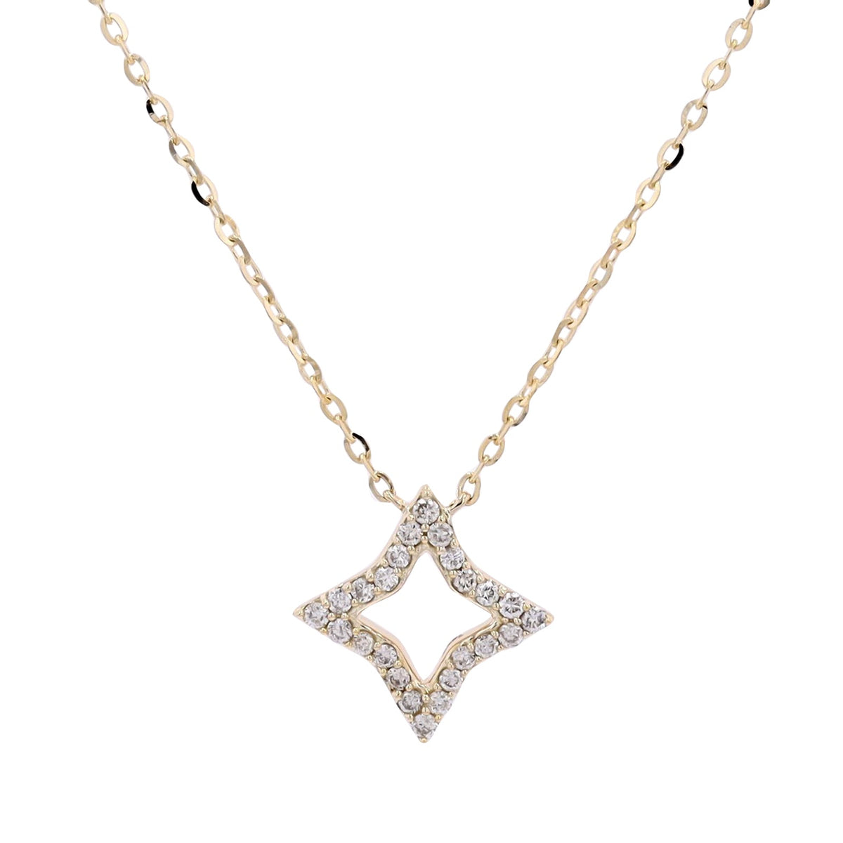 14K  Star Diamond Necklace<p><strong>More Colors Available</p></strong>