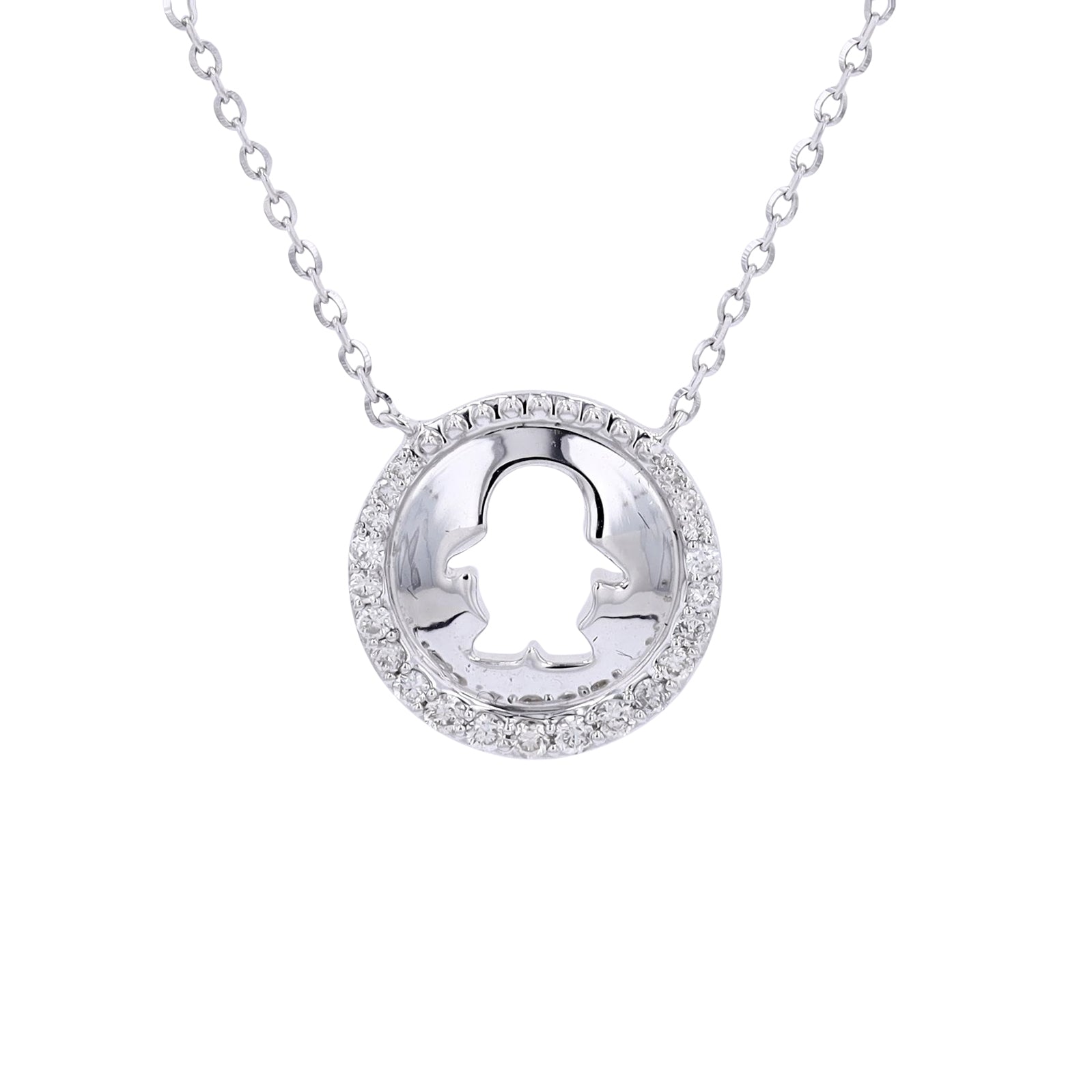 14K YG Penguin Diamond Necklace<p><strong>More Colors Available</p></strong>