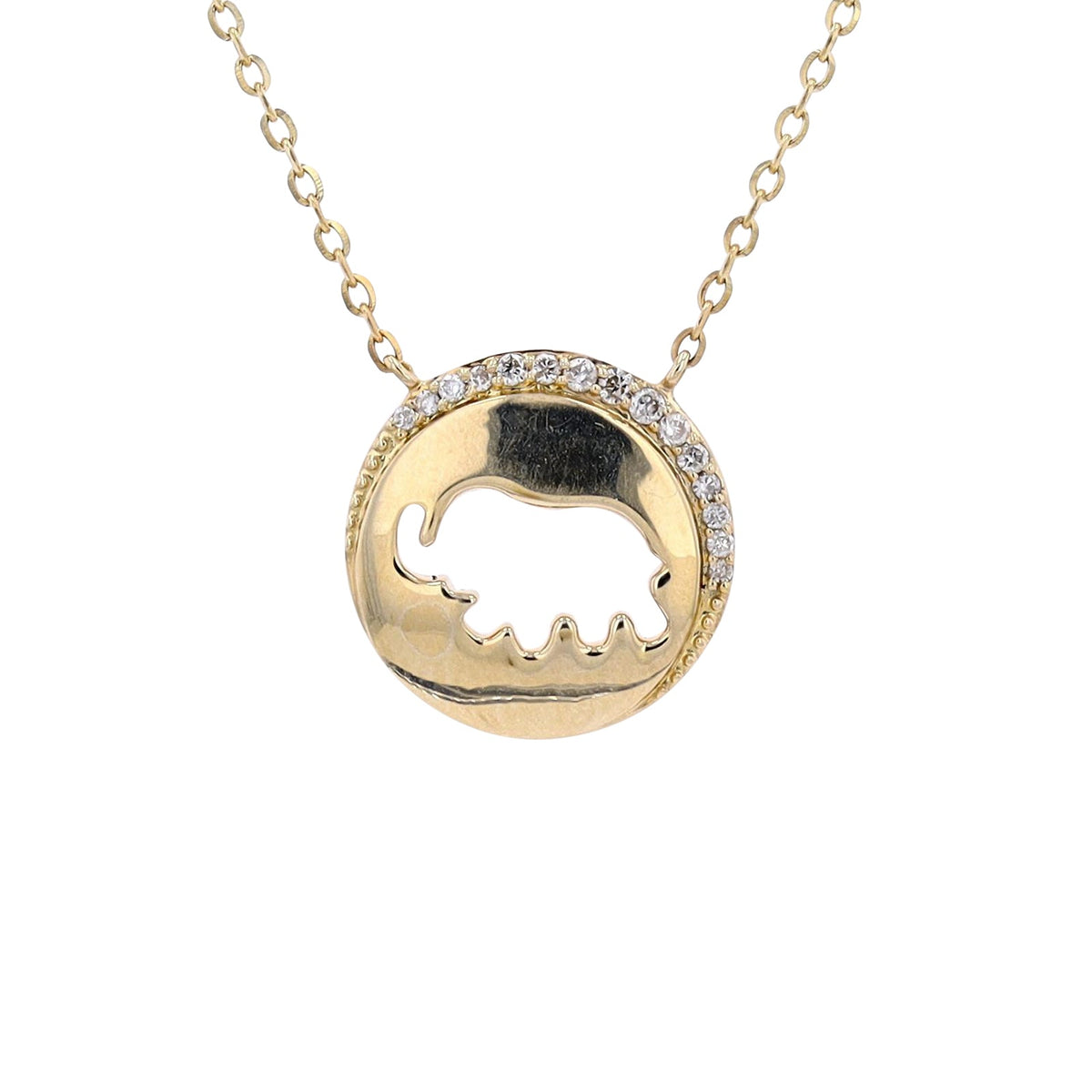 14K Diamond Elephant Necklace<p><strong>More Colors Available</p></strong>