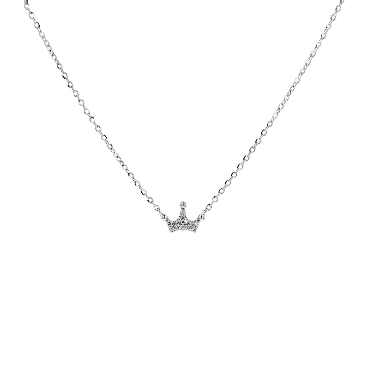 14K Diamond Mini Crown Pendant<p><strong>More Colors Available</p></strong>