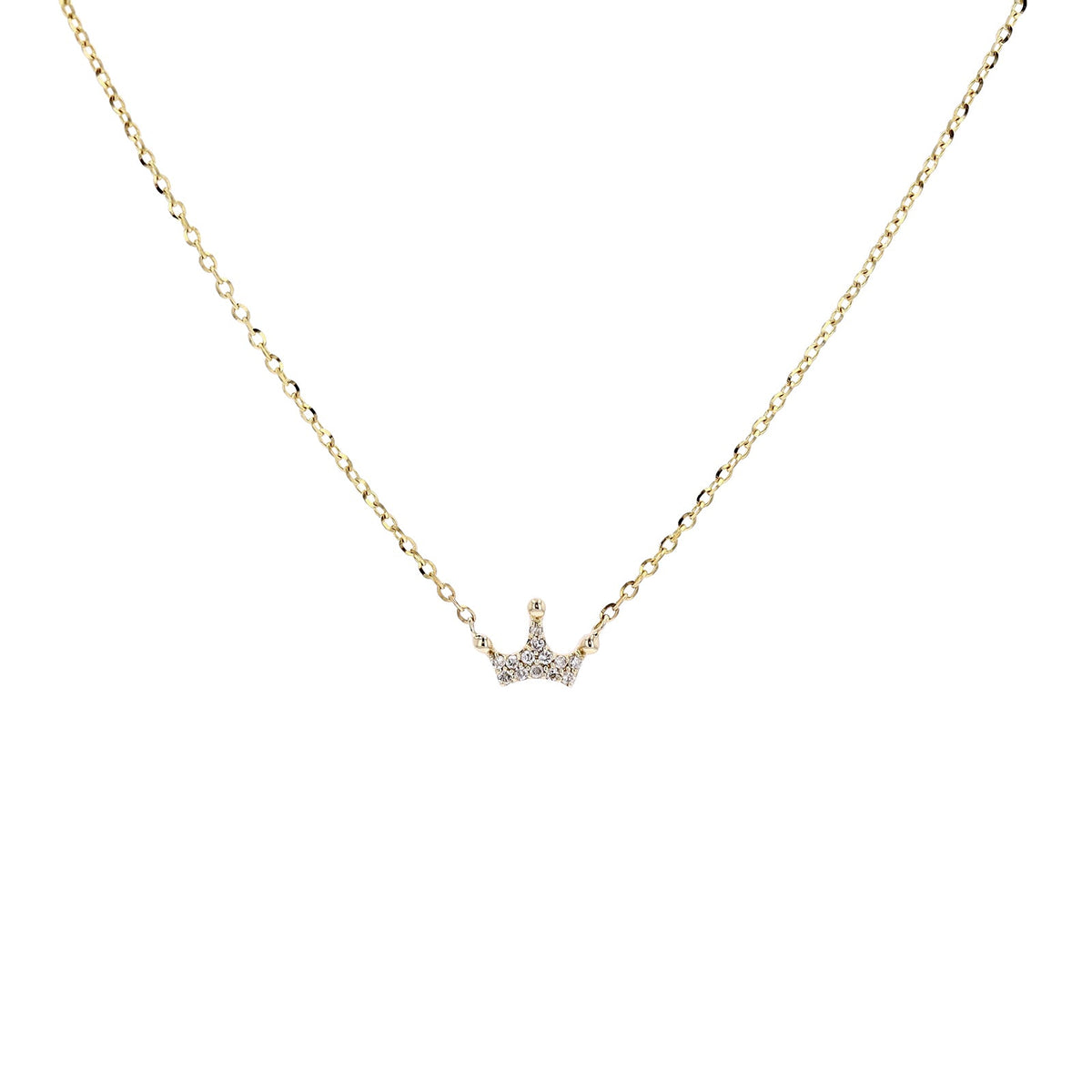 14K Diamond Mini Crown Pendant<p><strong>More Colors Available</p></strong>