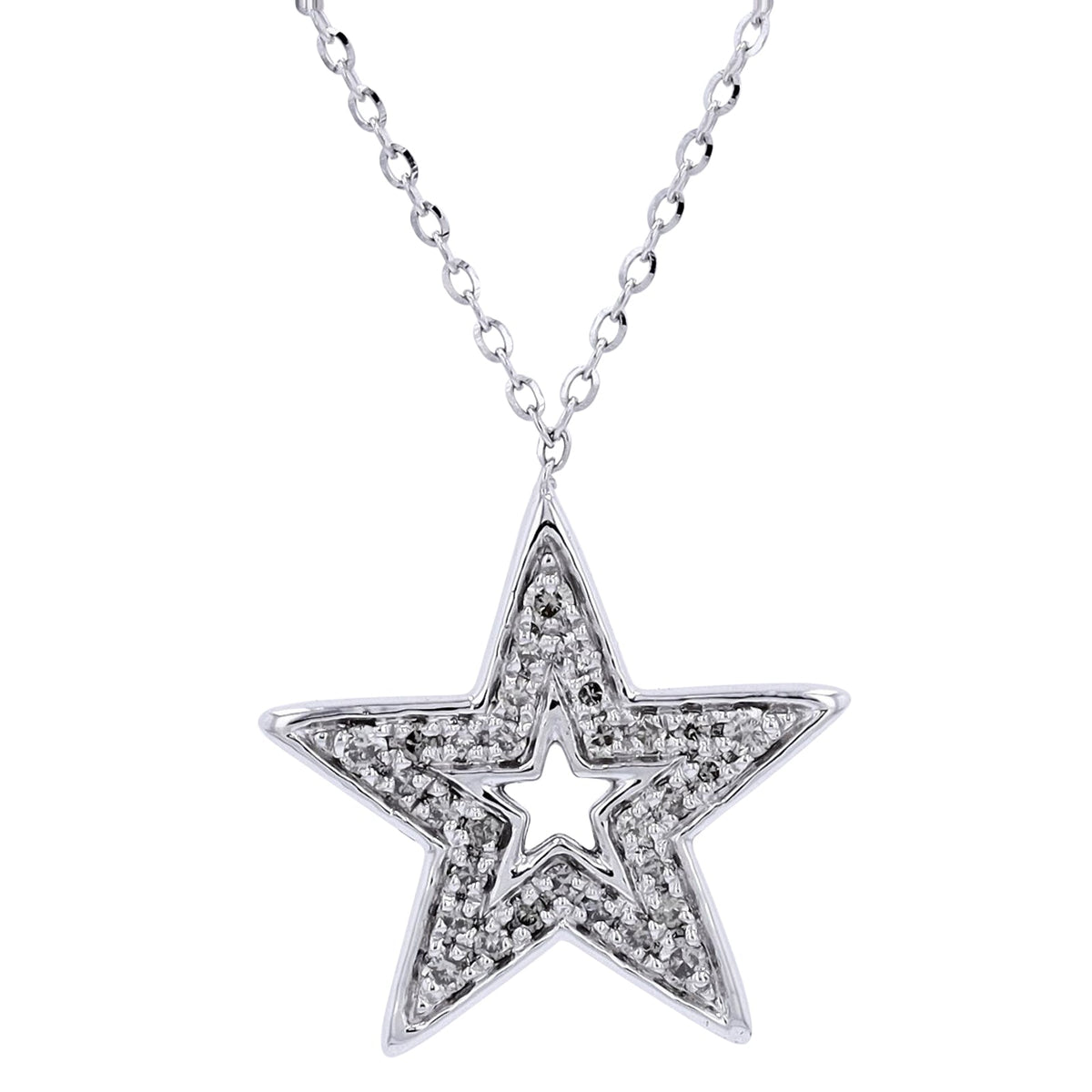 14K Diamond Star Necklace<p><strong>More Colors Available</p></strong>