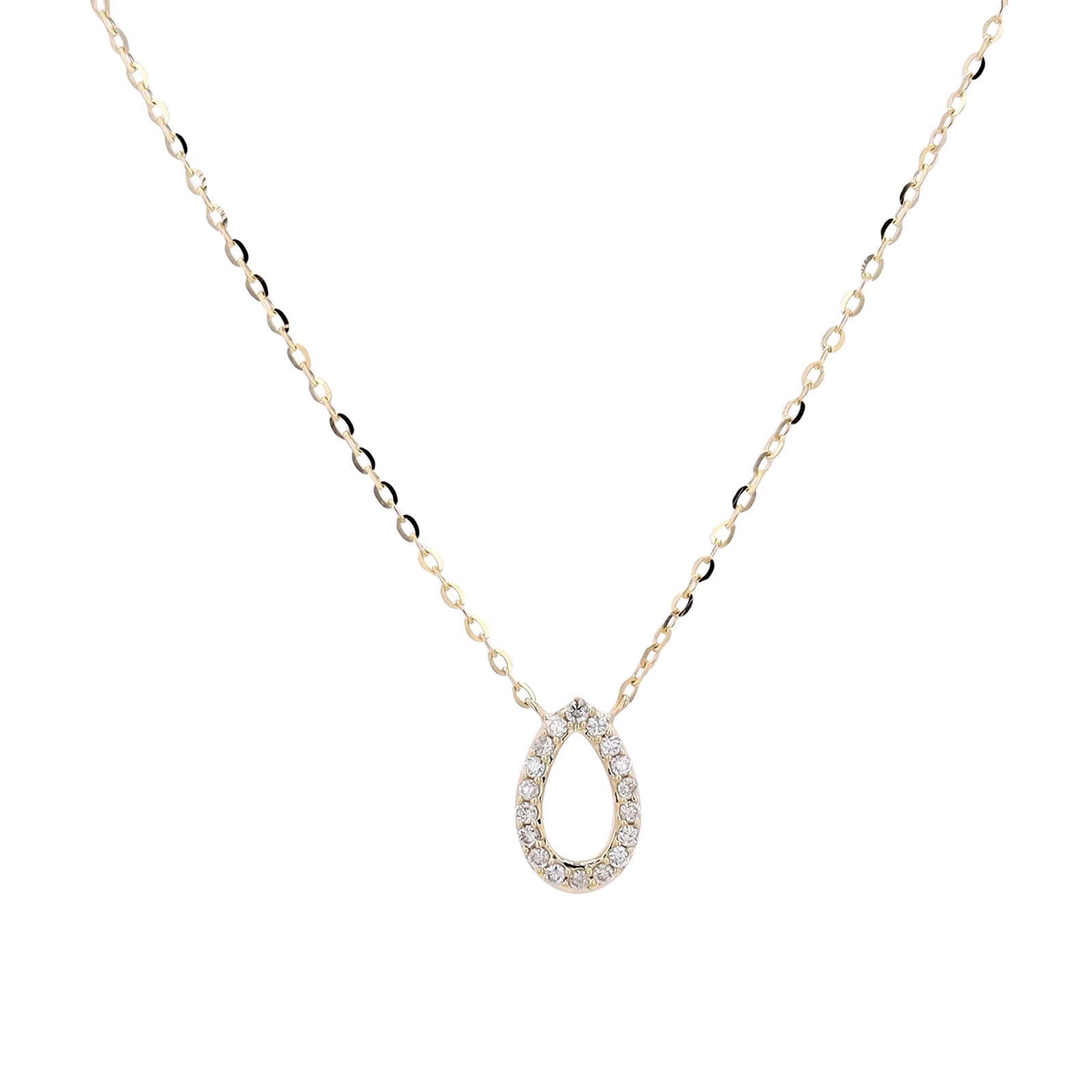 14K Diamond Pear Shape Necklace<p><strong>More Colors Available</p></strong>