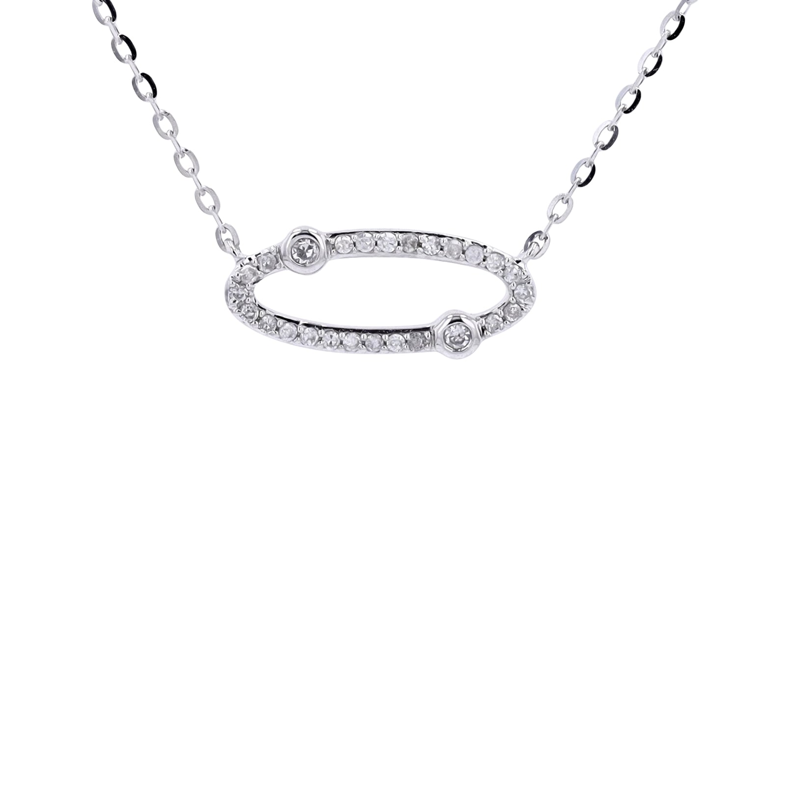 14K Diamond Oval Necklace<p><strong>More Colors Available</p></strong>