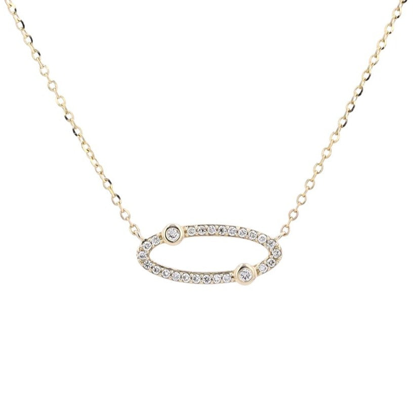 14K Diamond Oval Necklace<p><strong>More Colors Available</p></strong>