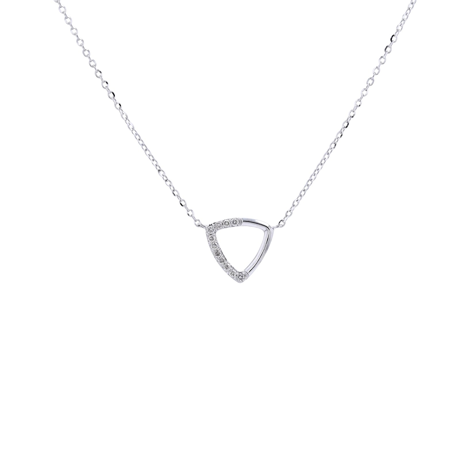 14K Diamond Triangle Necklace<p><strong>More Colors Available</p></strong>