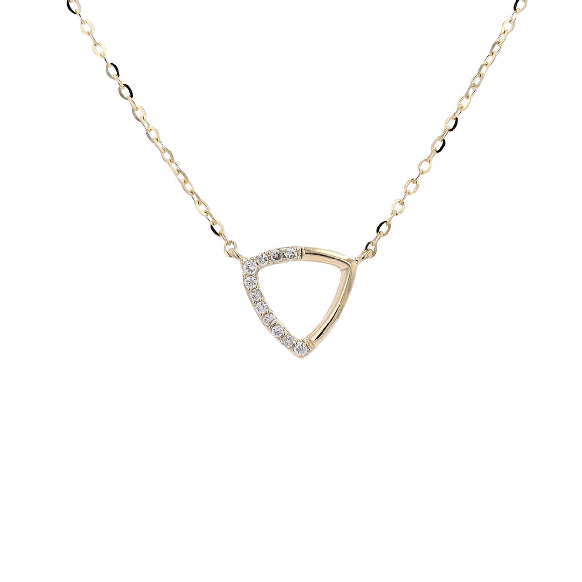 14K Diamond Triangle Necklace<p><strong>More Colors Available</p></strong>