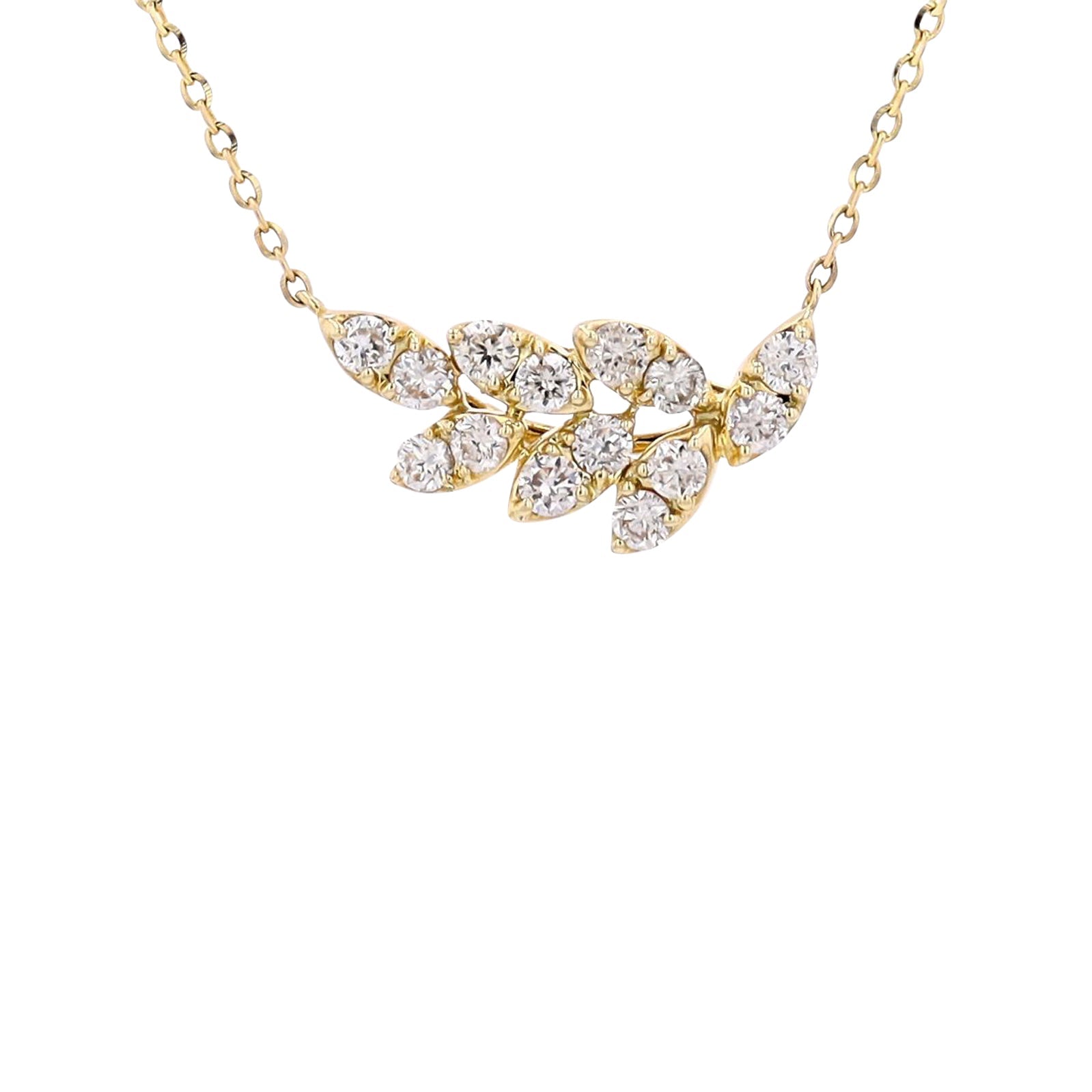 14K 0.36 CTW Diamond Cluster Necklace<p><strong>More Colors Available</p></strong>