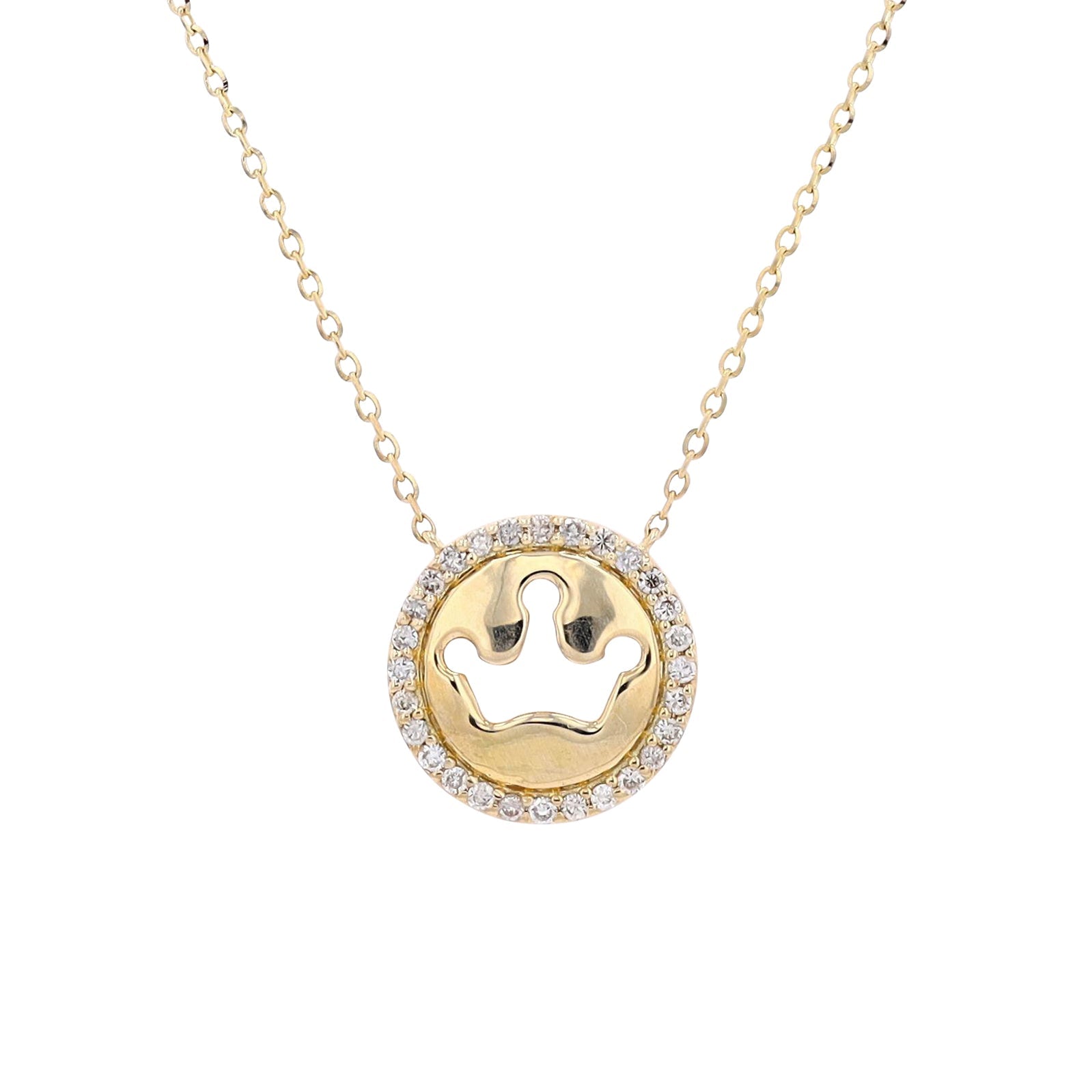 14K Crown Diamond Necklace<p><strong>More Colors Available</p></strong>