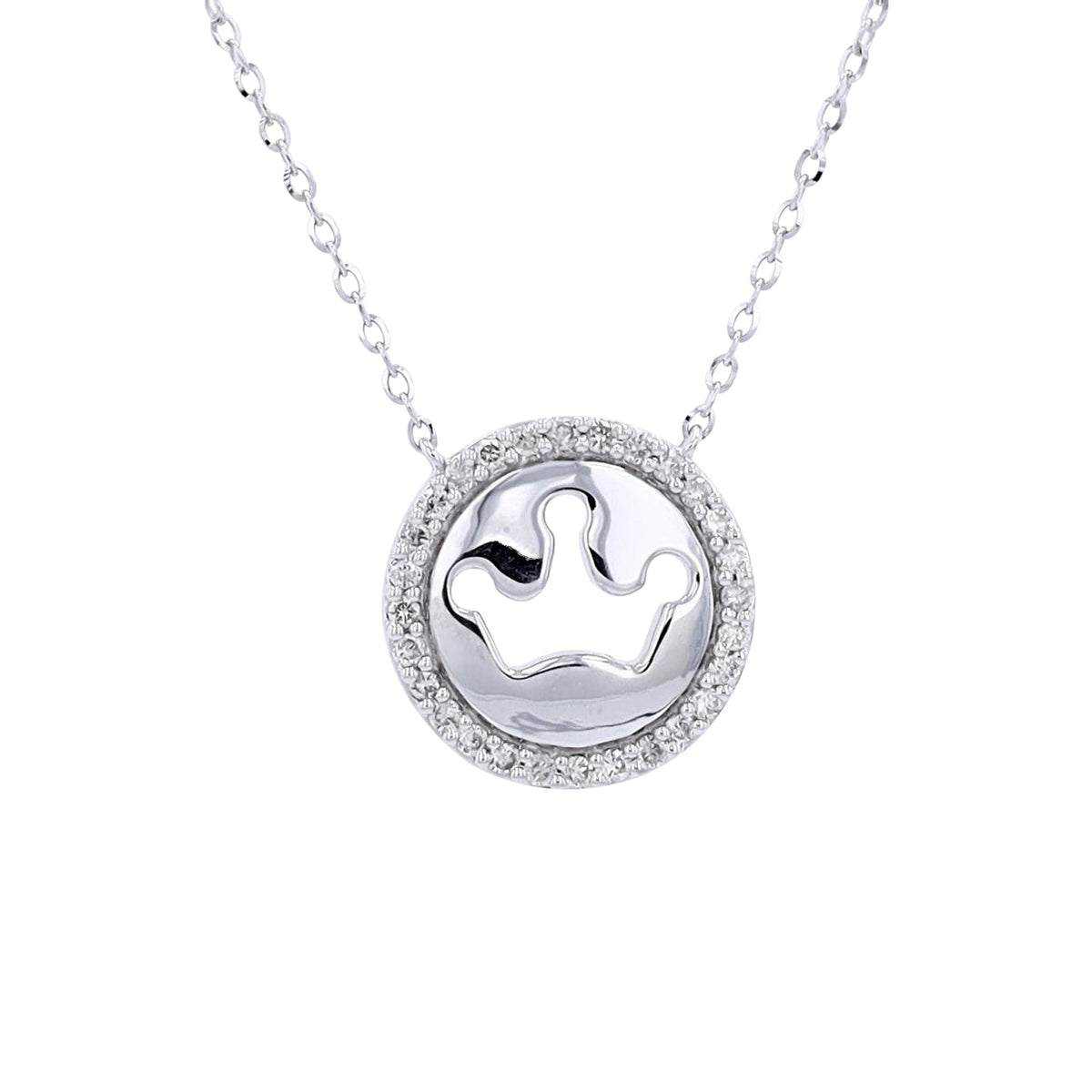 14K Crown Diamond Necklace<p><strong>More Colors Available</p></strong>