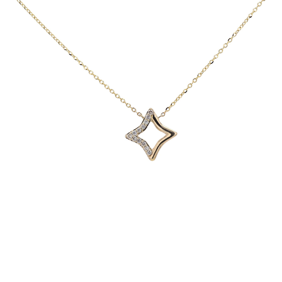14K WG Diamond Star Pendant<p><strong>More Colors Available</p></strong>
