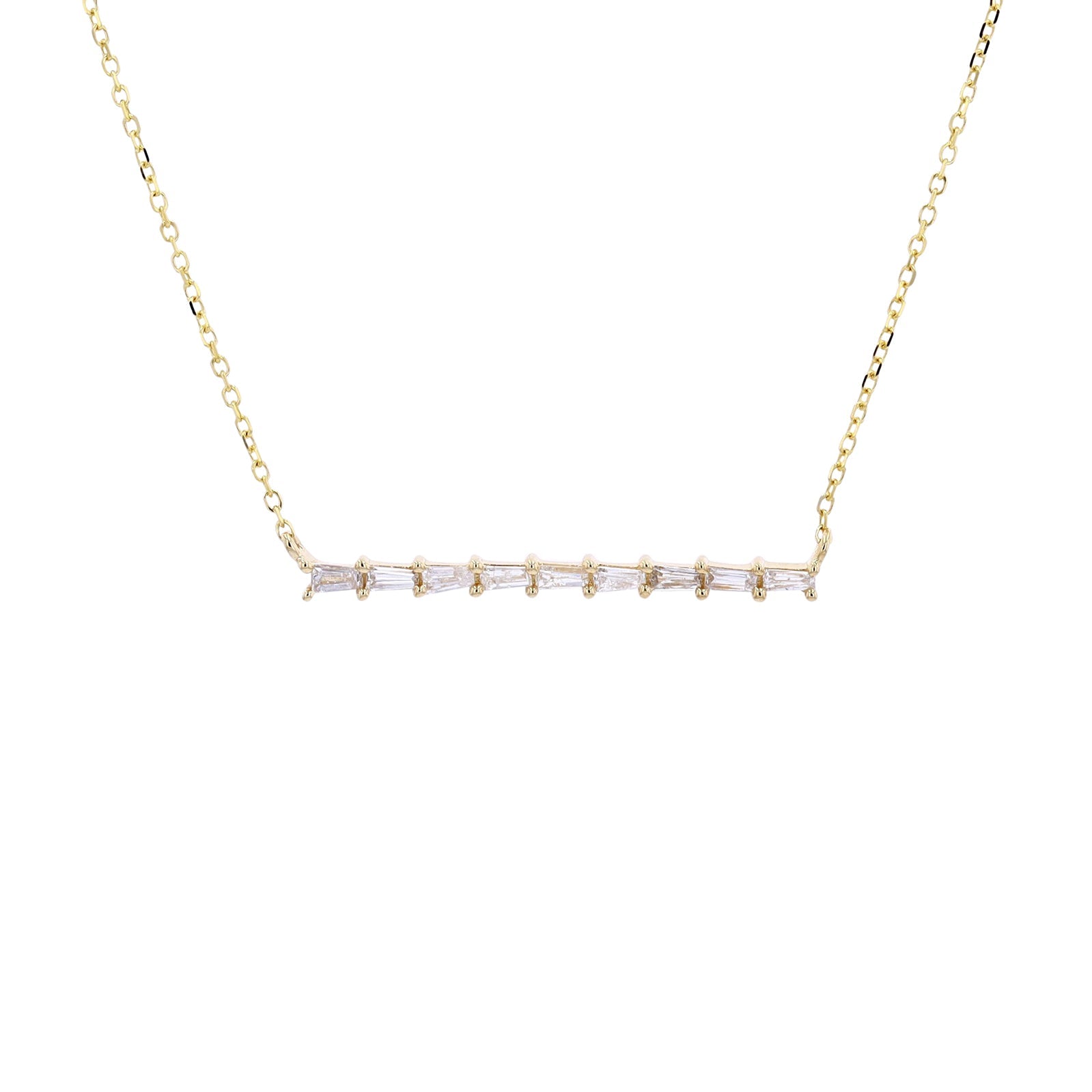 14K Gold Diamond Bar Necklace<p><strong>More Colors Available</p></strong>