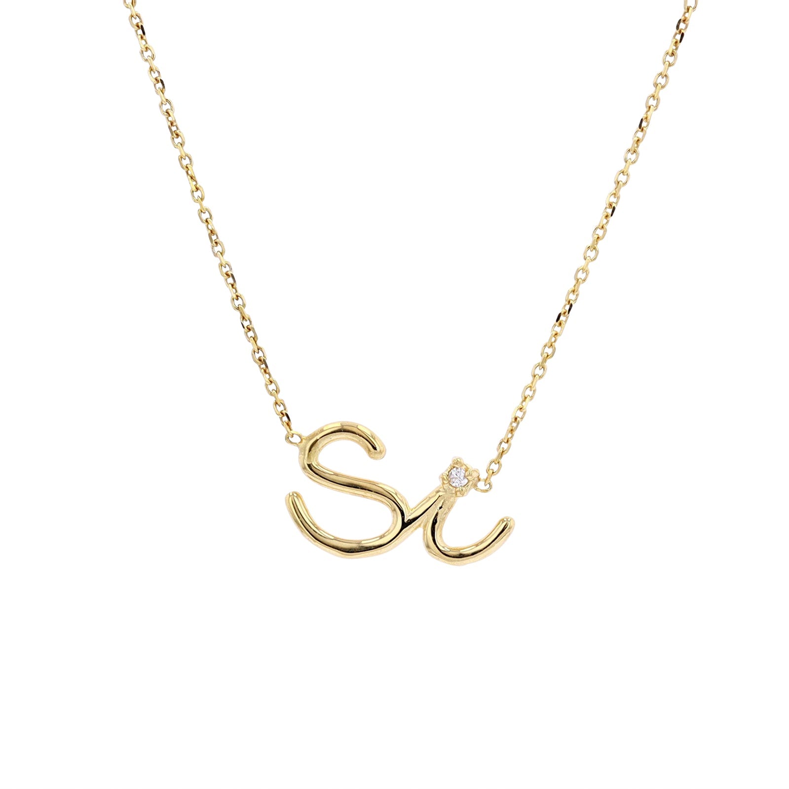 14K YG 'Si' Diamond Necklace