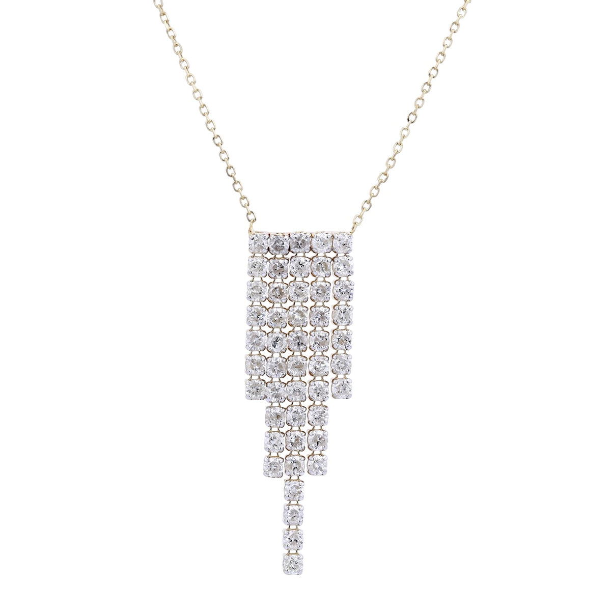 14K Graduating Diamond Dangle Necklace<p><strong>More Colors Available</p></strong>