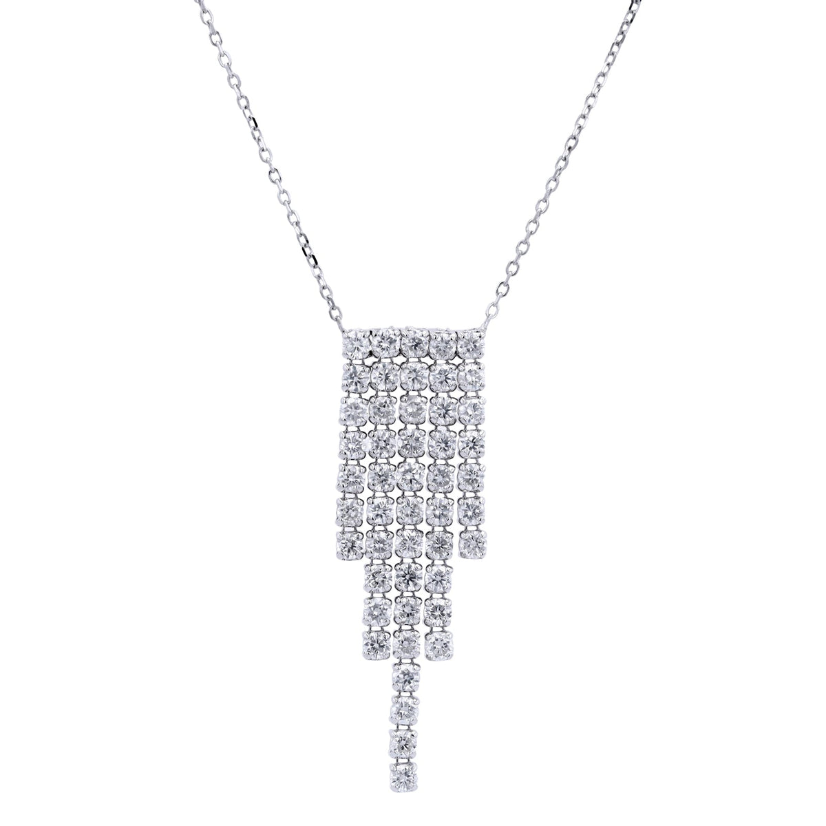 14K Graduating Diamond Dangle Necklace<p><strong>More Colors Available</p></strong>