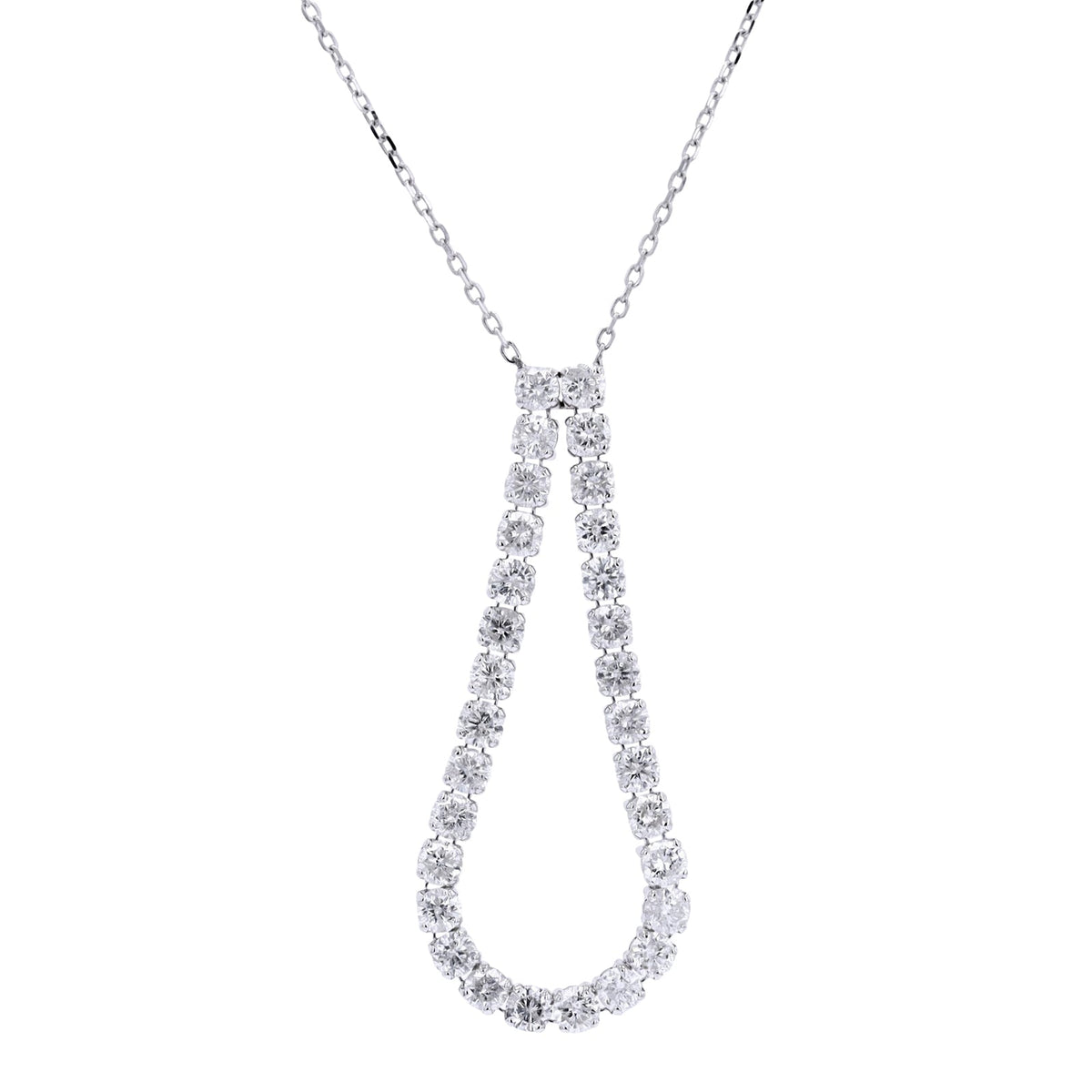 14K WG 1 CTW Diamond Necklace