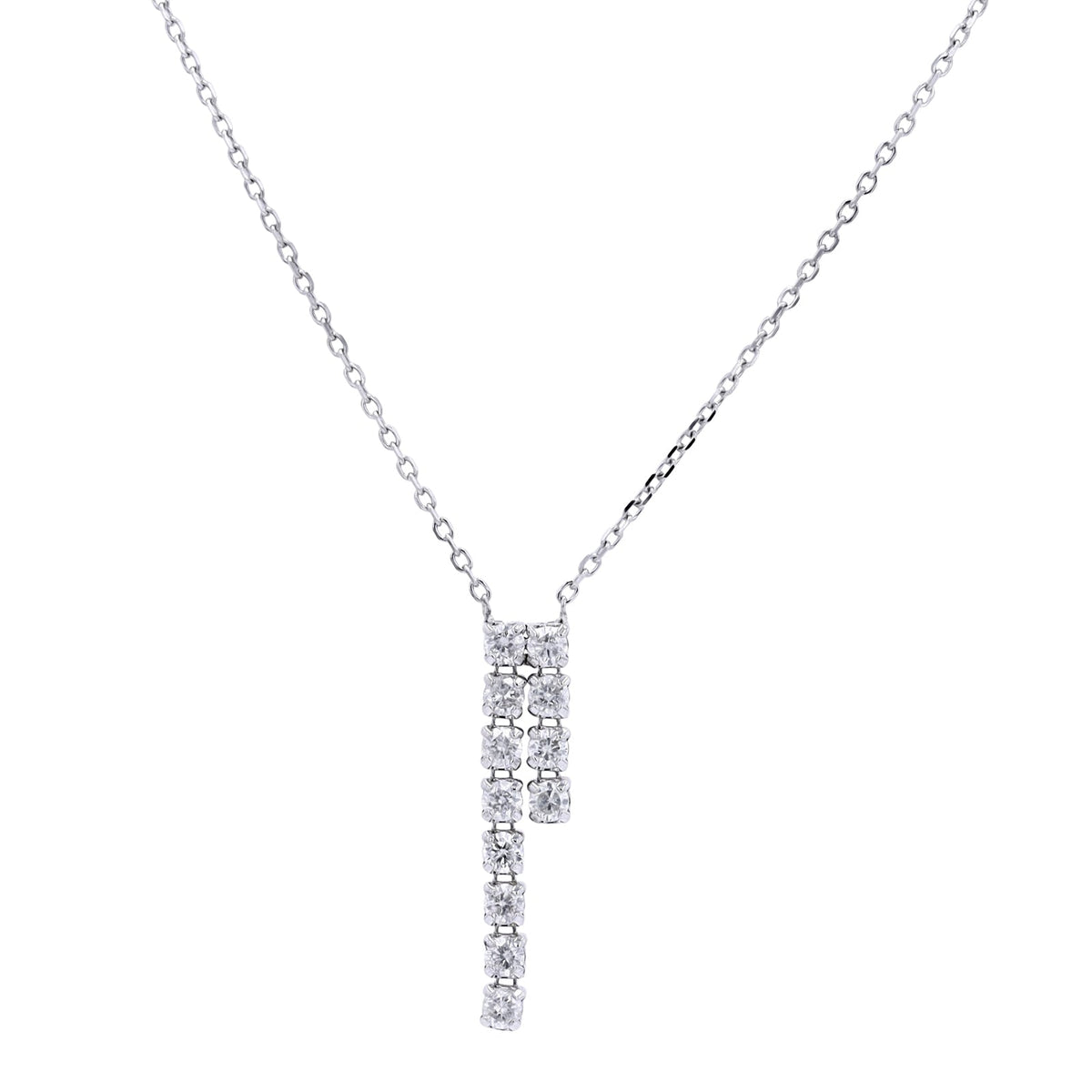 14K Asymmetrical Diamond Necklace<p><strong>More Colors Available</p></strong>