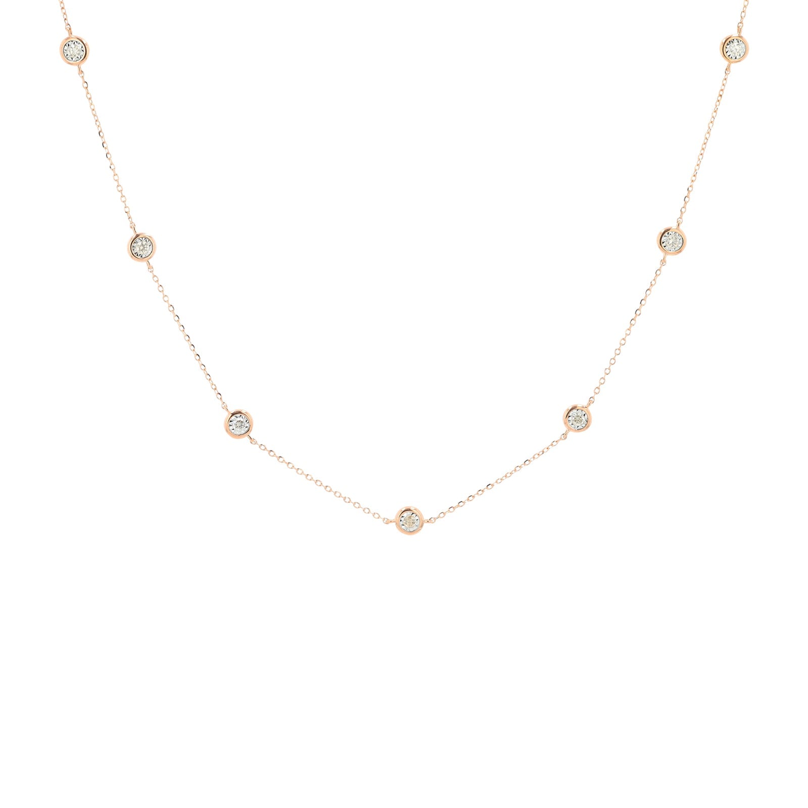 14K .40 CT Diamonds By The Yard Necklace