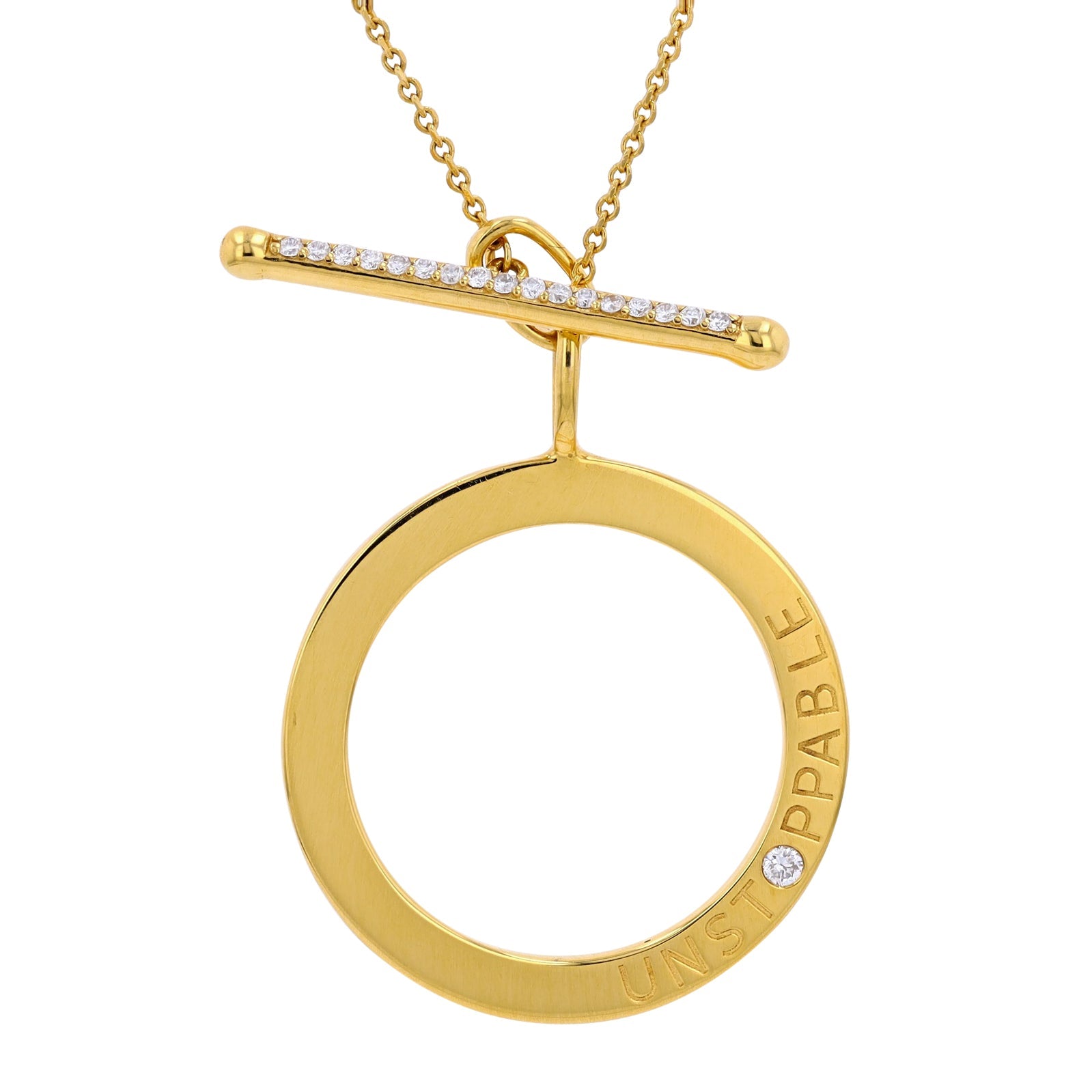 10K Serena Williams 'Unstoppable' Circle Pendant<p><strong>More Colors Available</p></strong>