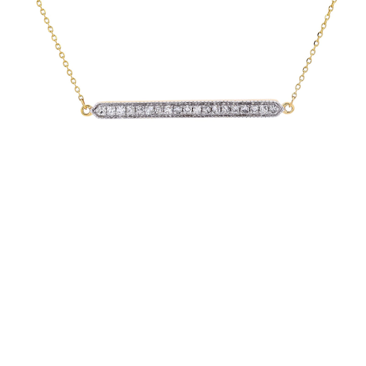 14K Diamond Bar Necklace<p><strong>More Colors Available</p></strong>