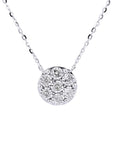 10K Round Diamond Cluster NecklaceMore Colors Available