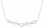 10K WG .15 CTW Diamond Crossover Necklace