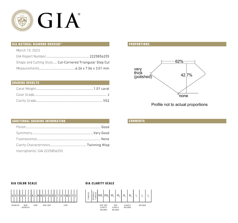 14K YG 1.01 CT Trillion Cut Solitaire Necklace<p><strong>GIA Available</p></strong>