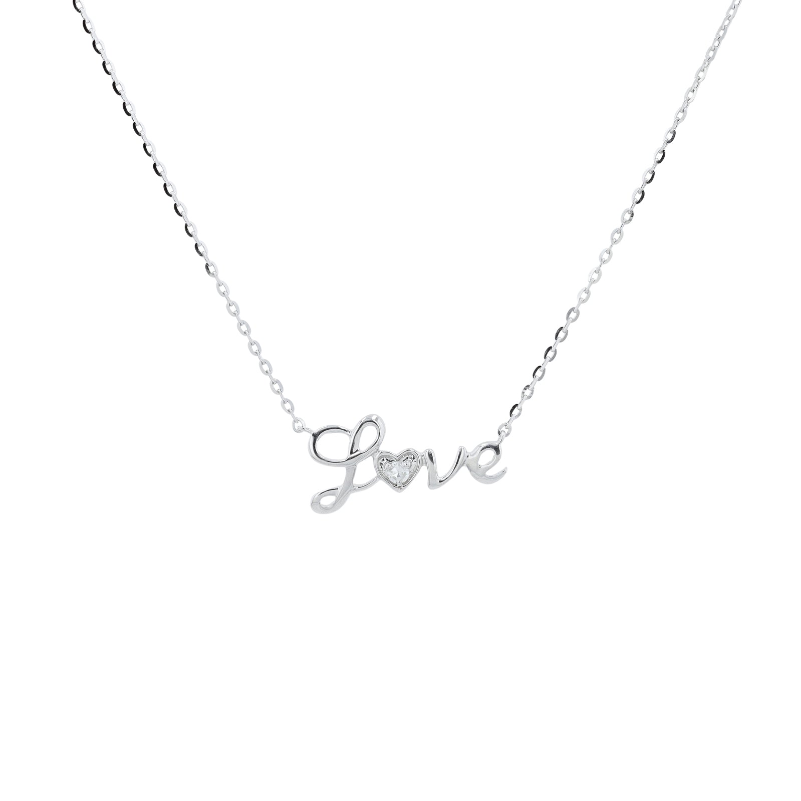 10K 'Love' Diamond Necklace<p><strong>More Colors Available</p></strong>