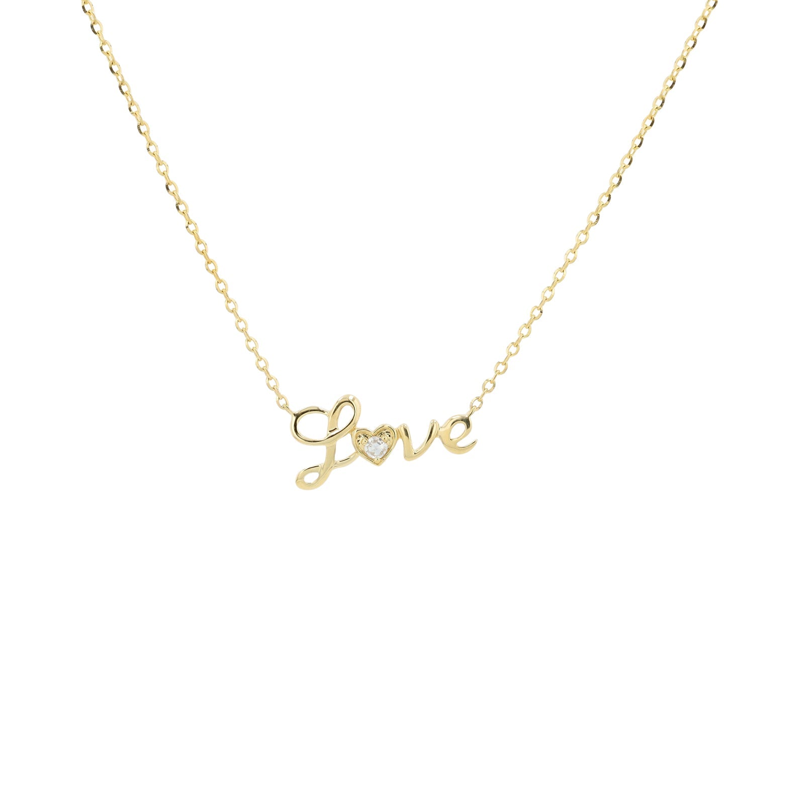 10K 'Love' Diamond Necklace<p><strong>More Colors Available</p></strong>