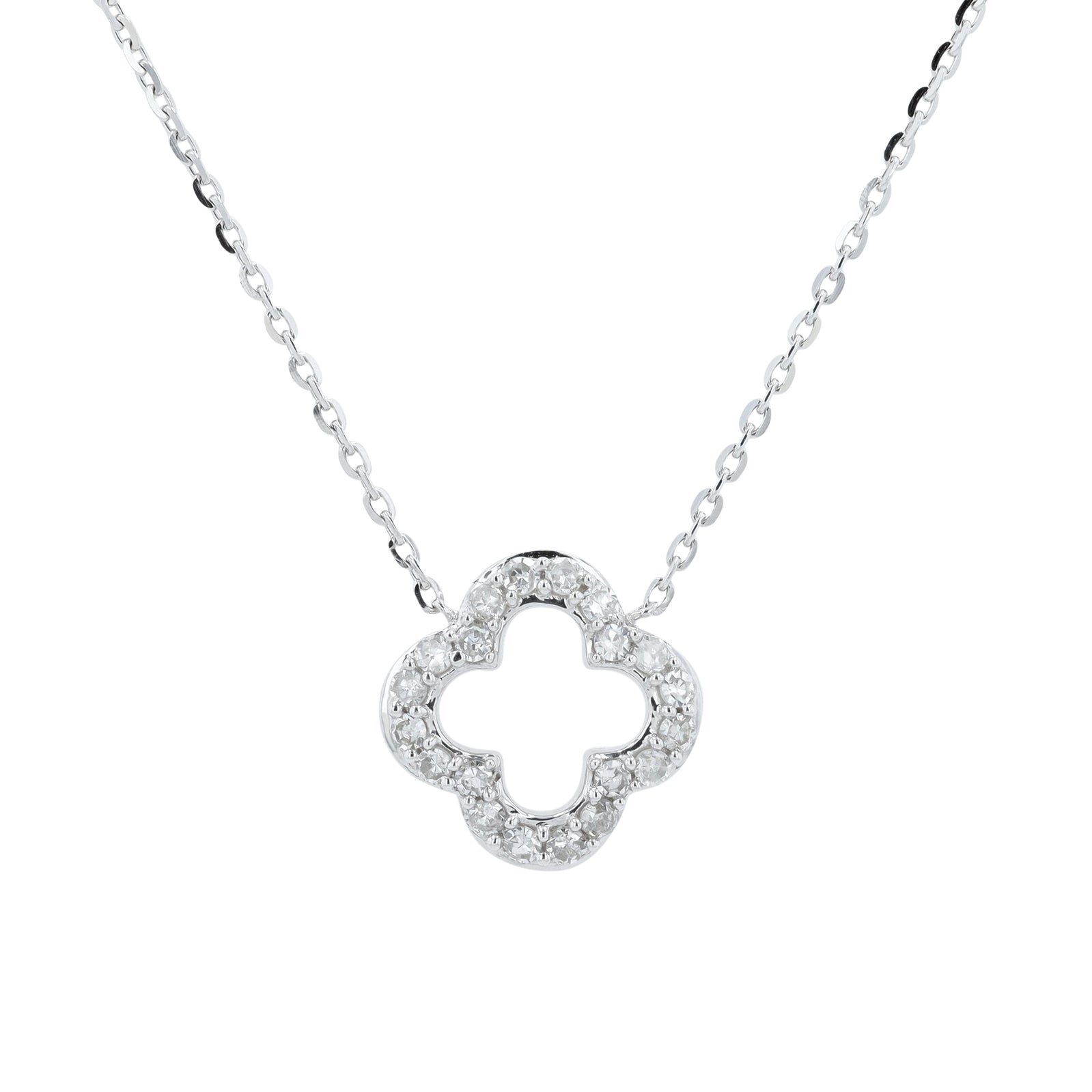 14K Diamond Clover Pendant<p><strong>More Colors Available</p></strong>