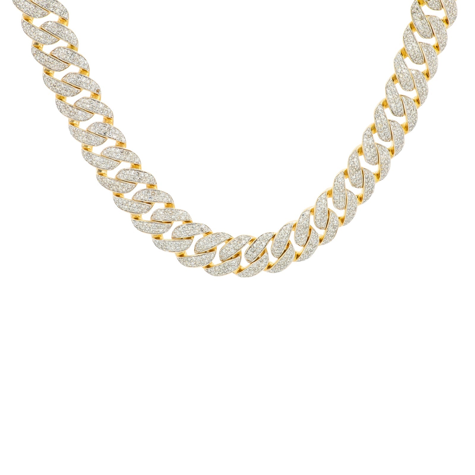 10K YG 9 CT Diamond Curb Chain