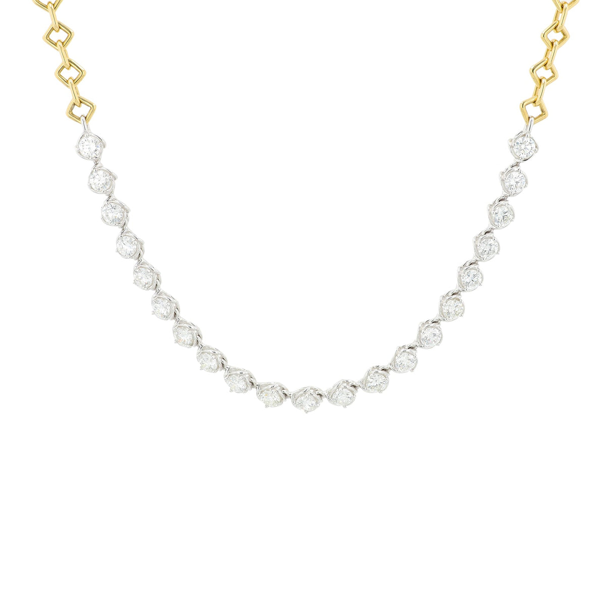 18K TT 3 CTW Diamond Necklace