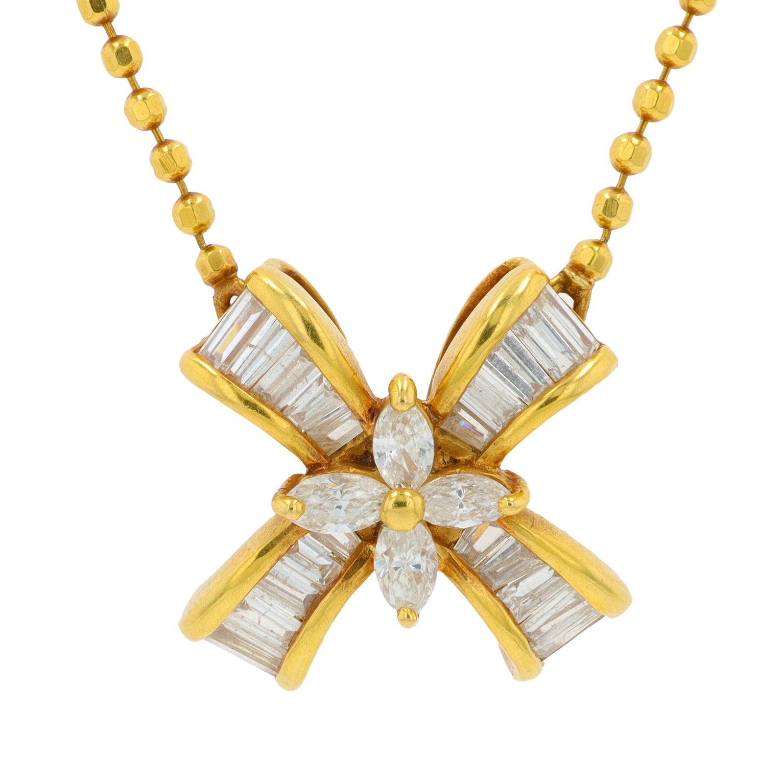 18K YG .72 CT Diamond Necklace