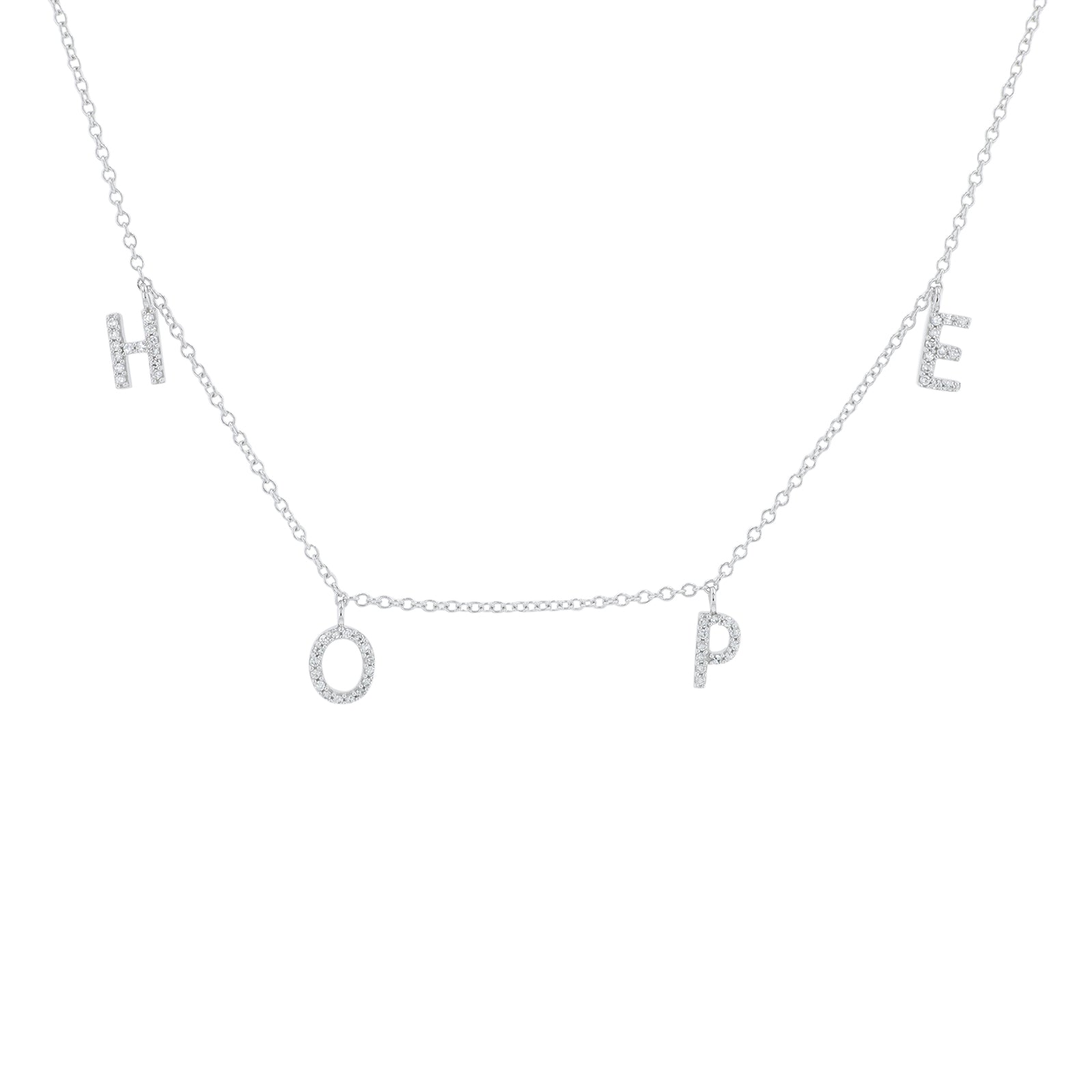 14K WG Diamond 'Hope' Necklace