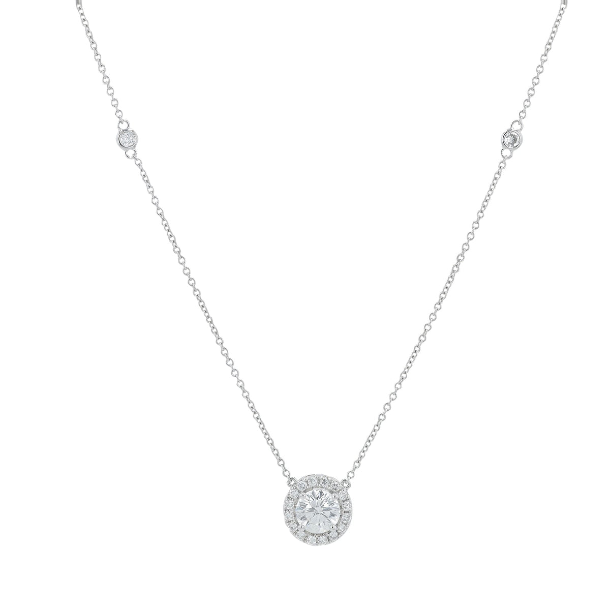 18K WG  0.96 CT Center RBC Pendant
