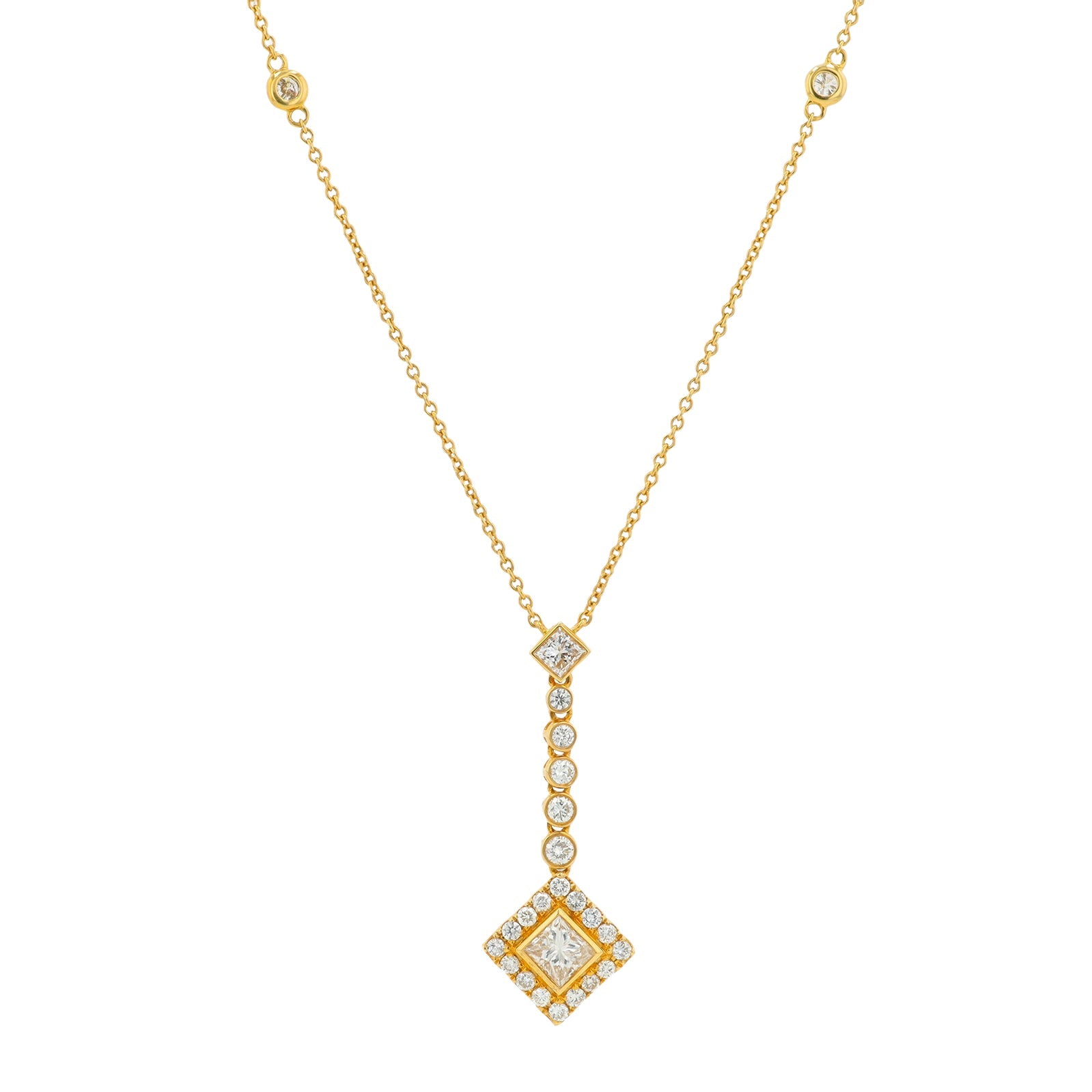 18K YG 2.04 CTW Diamond Necklace