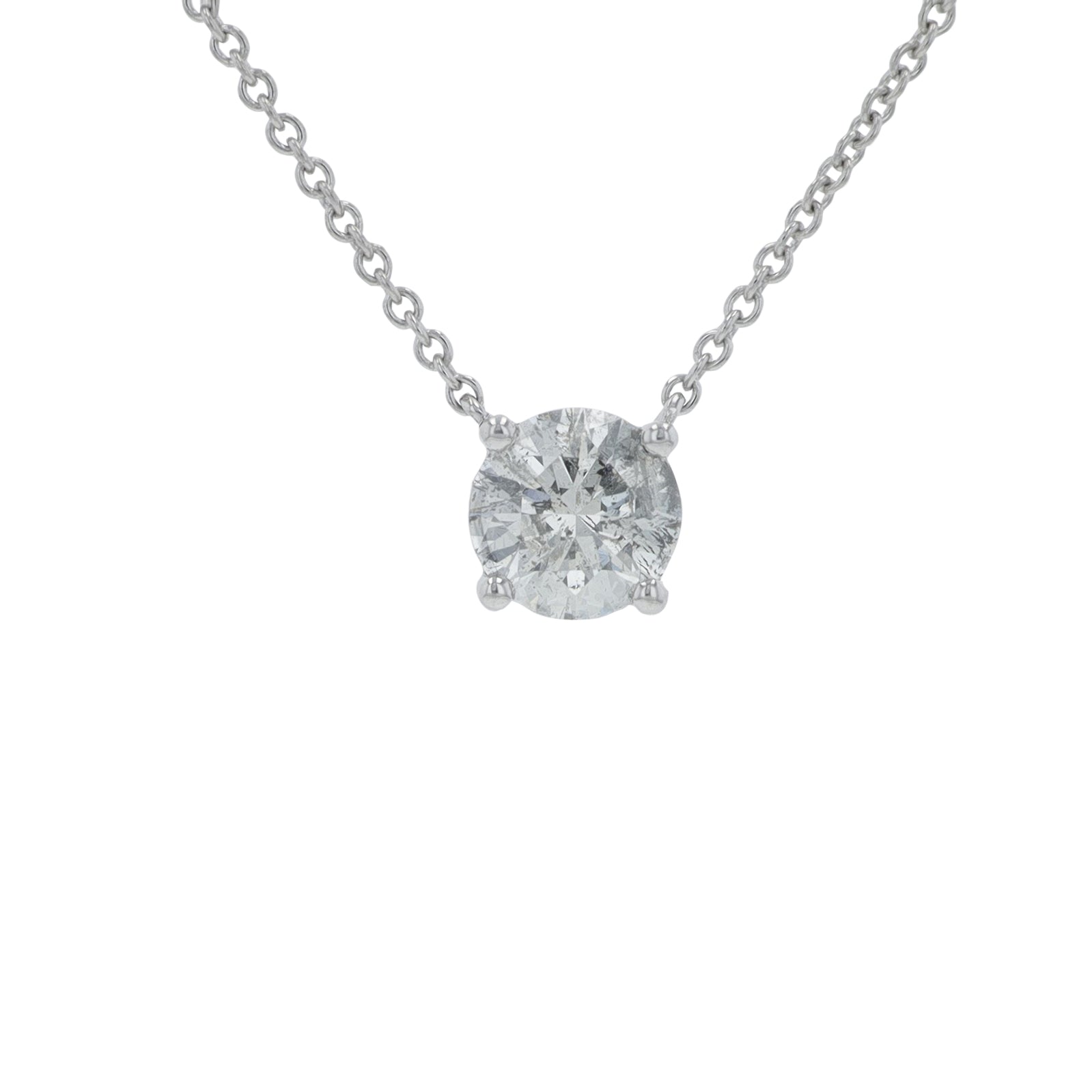 PT950 1.02 CTW Diamond Solitaire Necklace