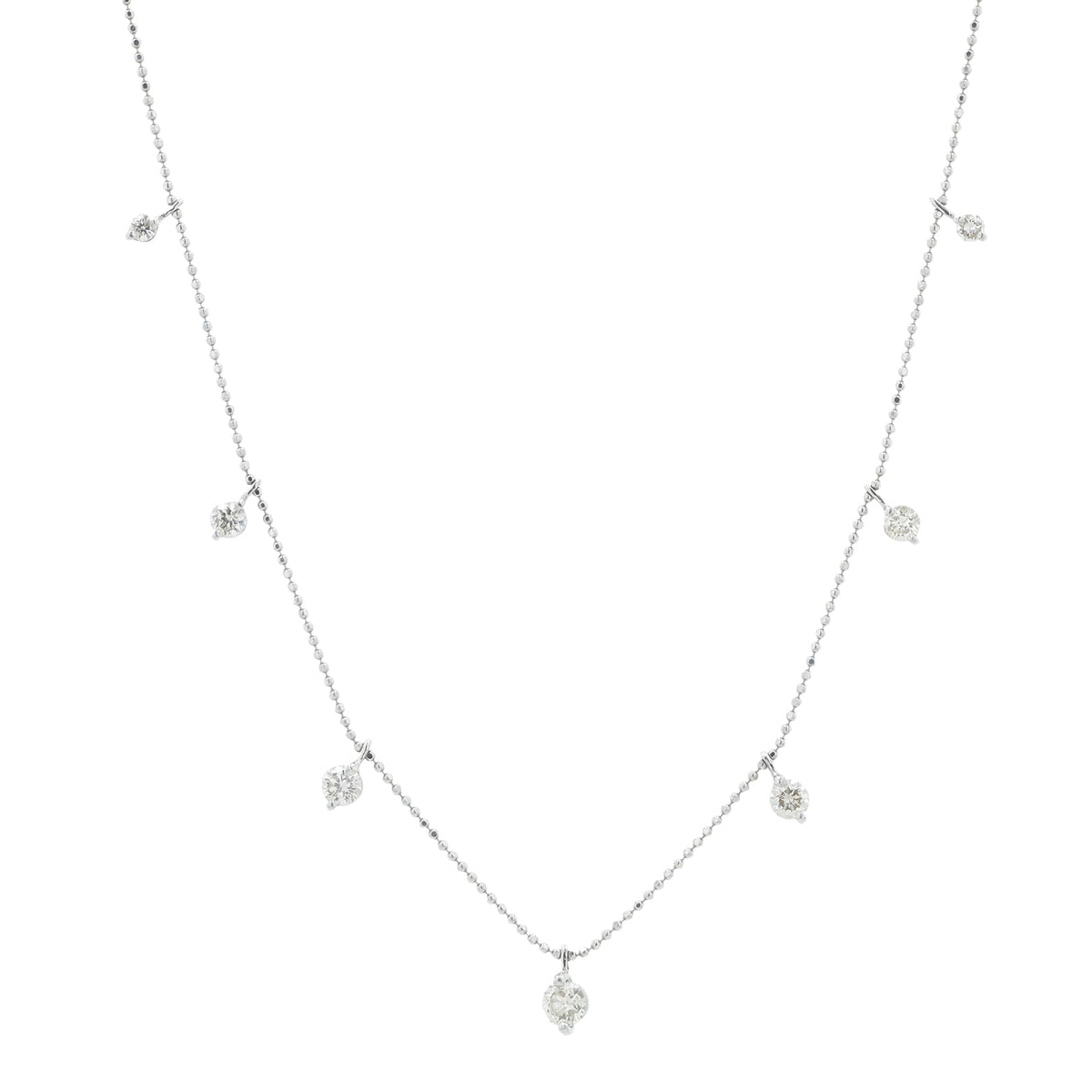 PT850 1 CTW Diamond Station Necklace